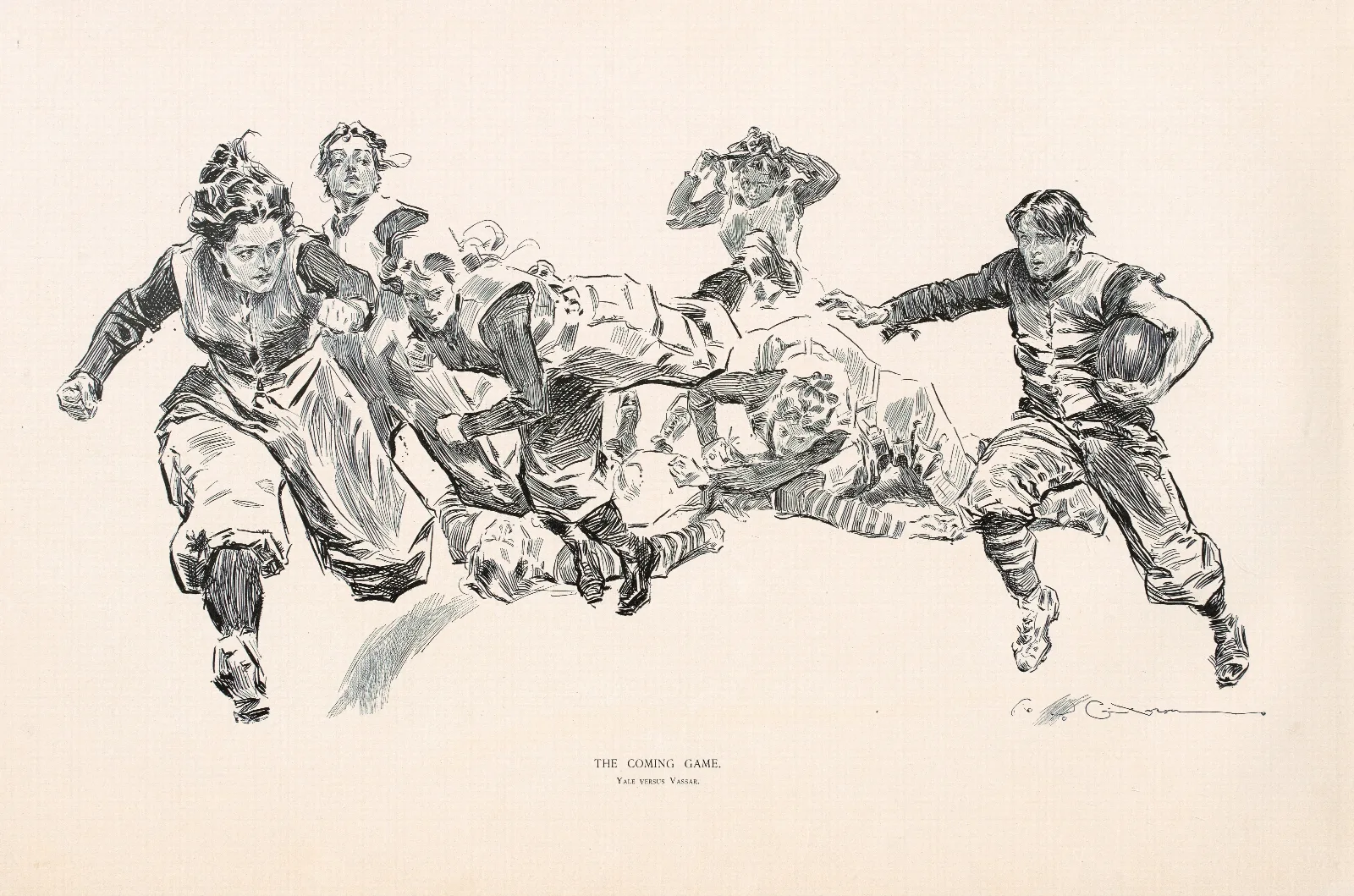 The Coming Game Wall Art by Charles Dana Gibson - Canvas Print