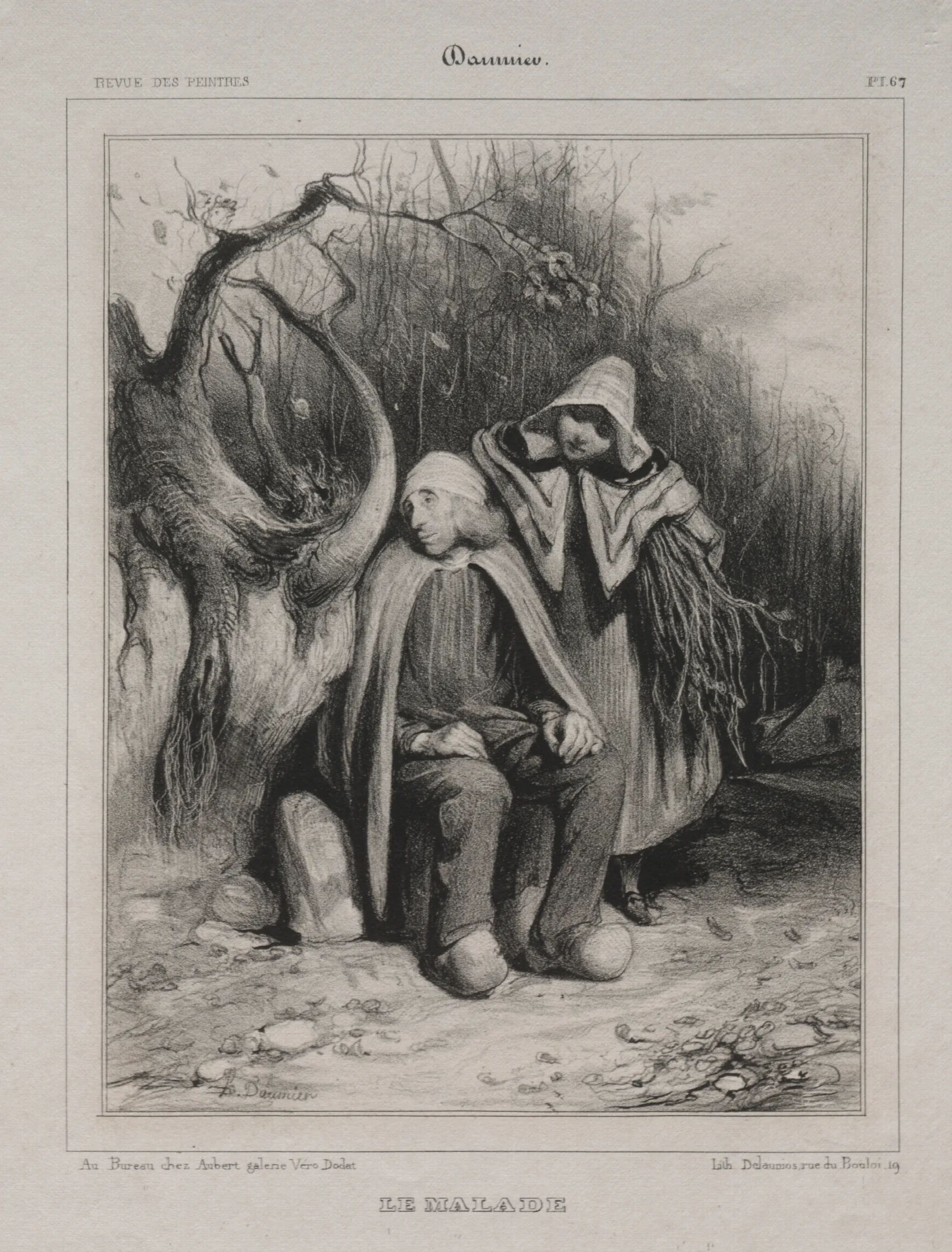 The Invalid 2 Wall Art by Honoré Daumier - Canvas Print