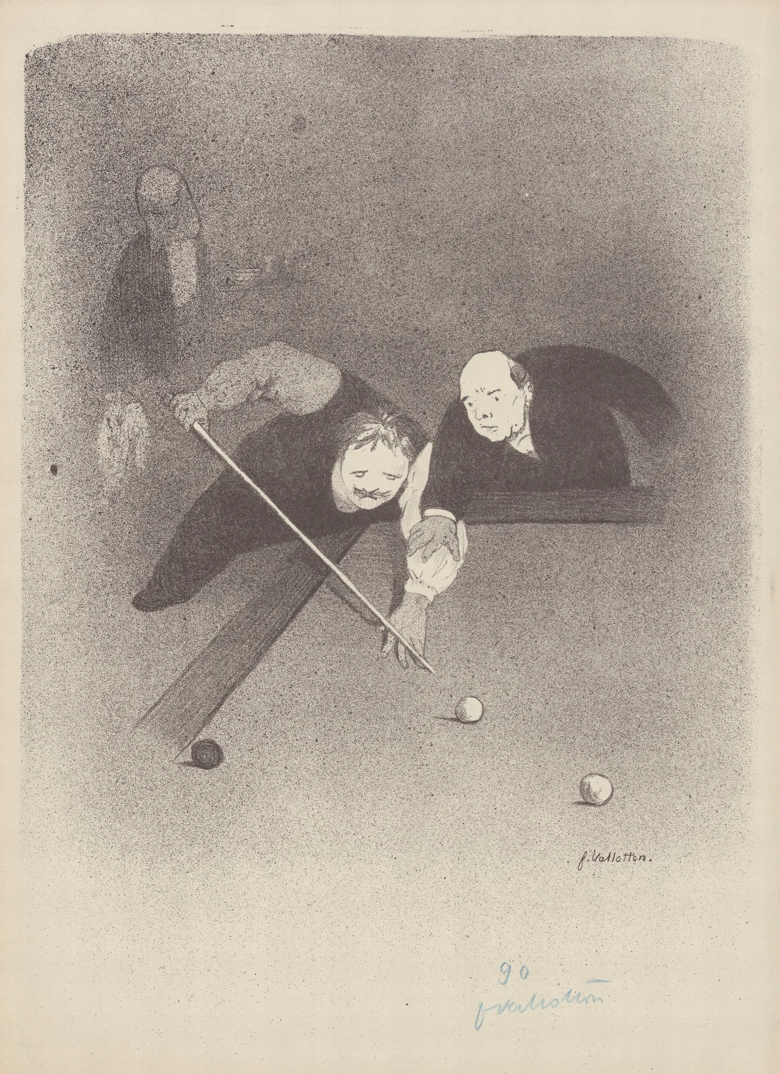 Les Raseurs 2 Wall Art by Félix Vallotton - Canvas Print
