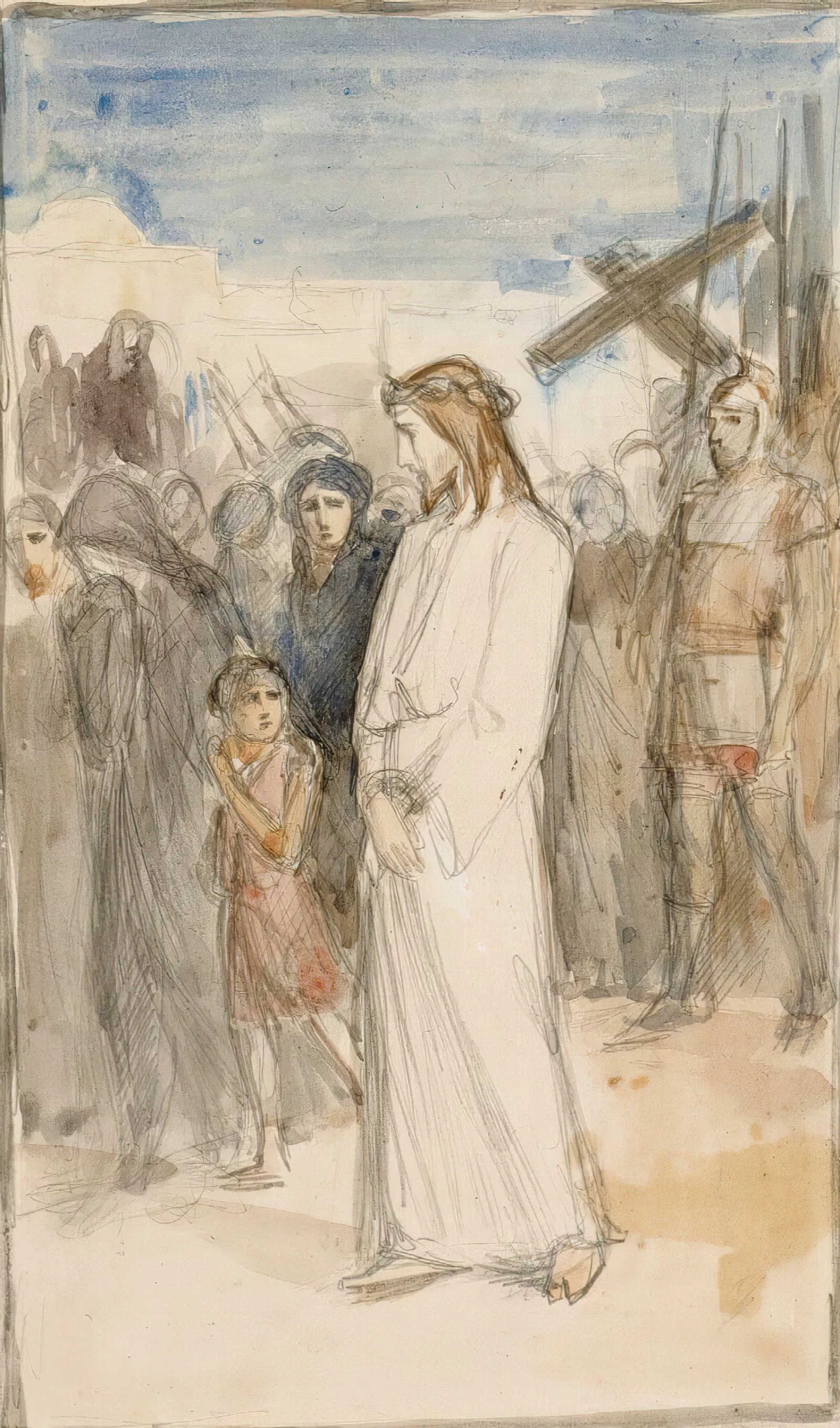 Christ Is Taken To Calvary Wall Art by Albert Edelfelt - Canvas Print