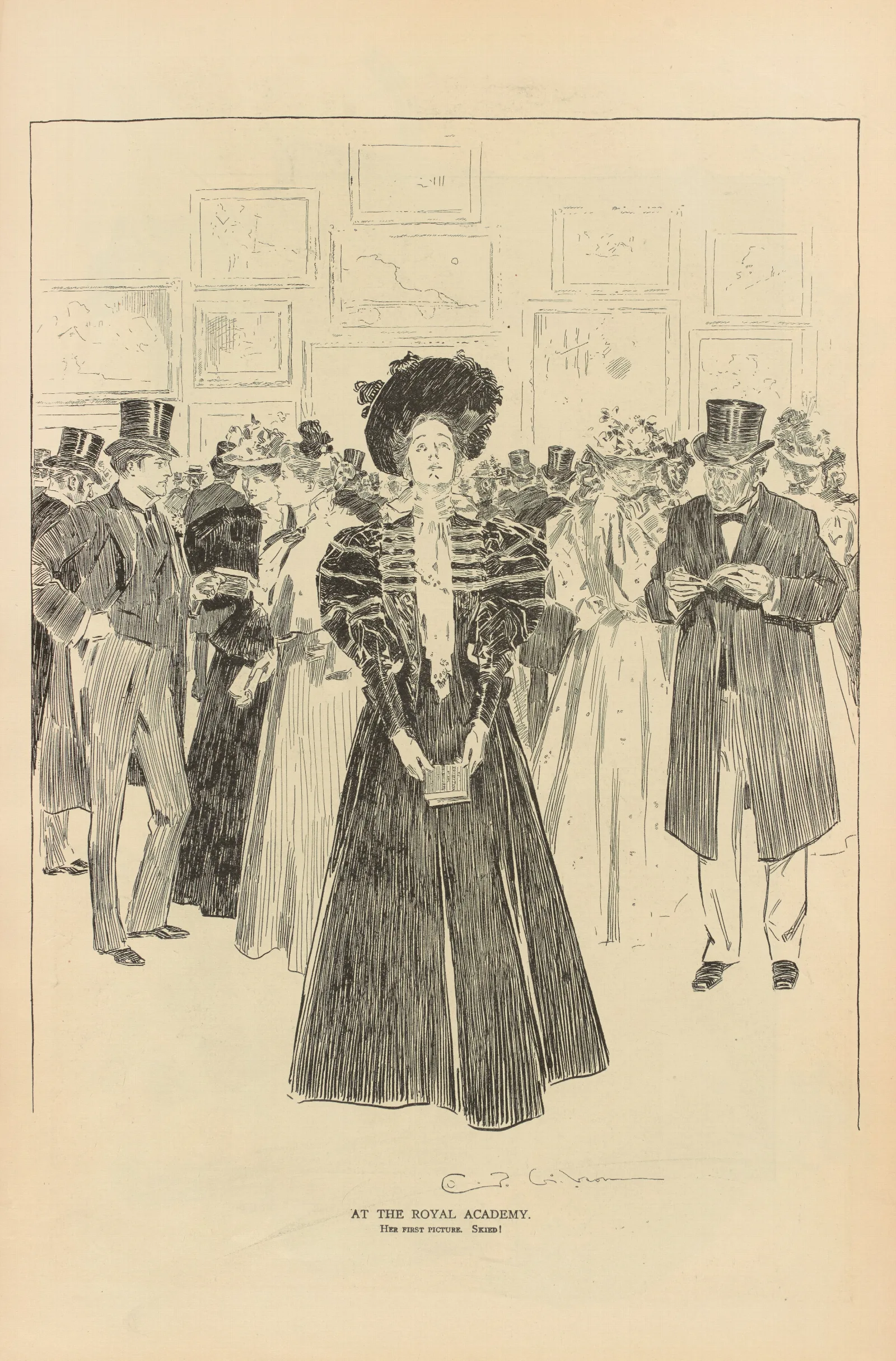 At The Royal Academy 2 Wall Art by Charles Dana Gibson - Canvas Print