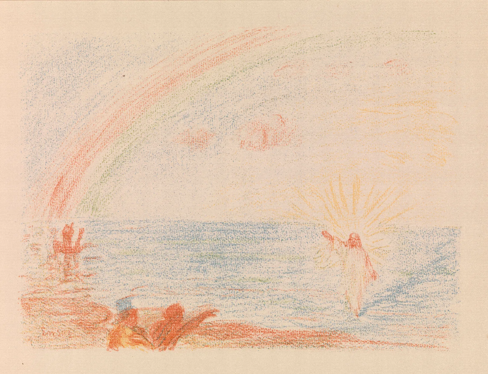 Christ Walks Upon The Waves Wall Art by James Ensor - Canvas Print