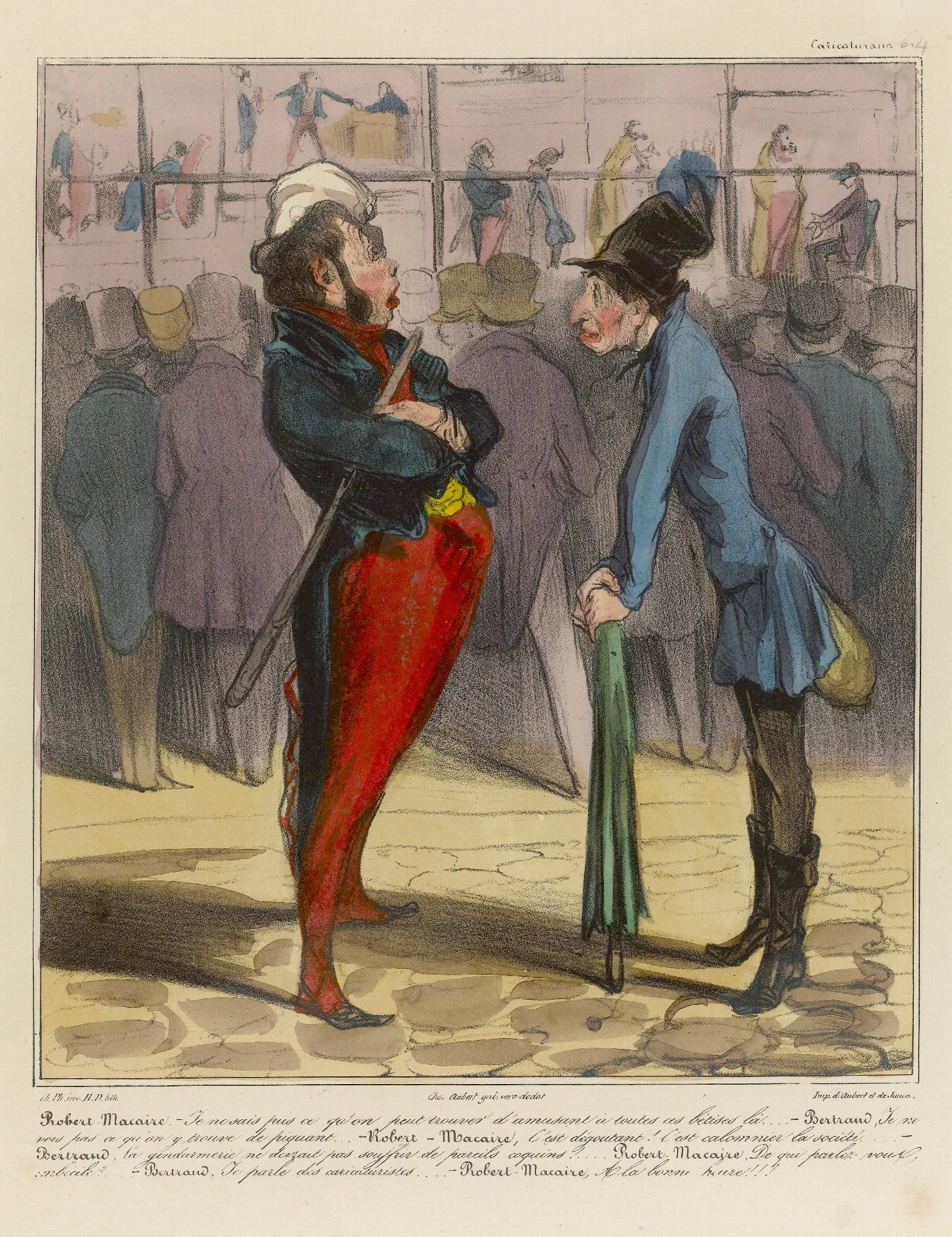 Robert Macaire Je Ne Sais Pas Ce Quon Peut Trouver Damusant A Toutes Ces Betises La Wall Art by Honoré Daumier - Canvas Print
