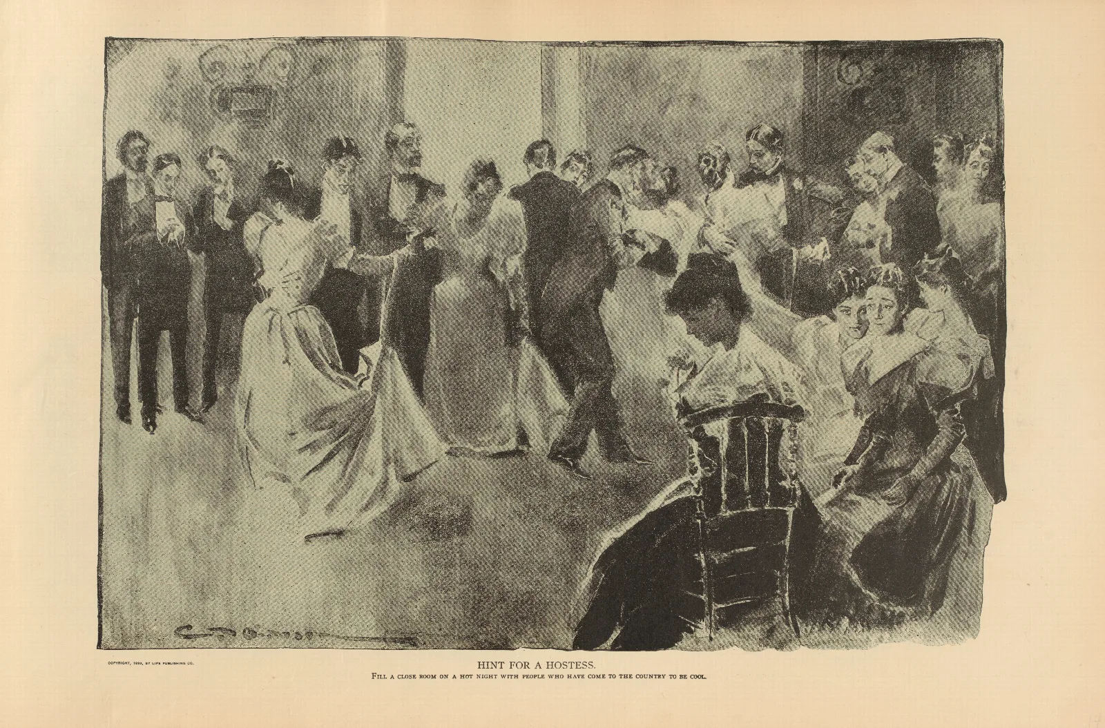 Hint For A Hostess 2 Wall Art by Charles Dana Gibson - Canvas Print