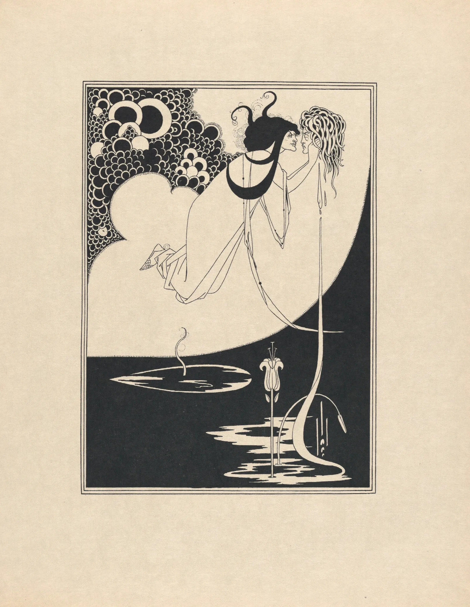 Illustration To Salome By Oscar Wilde Wall Art by Aubrey Vincent Beardsley - Canvas Print