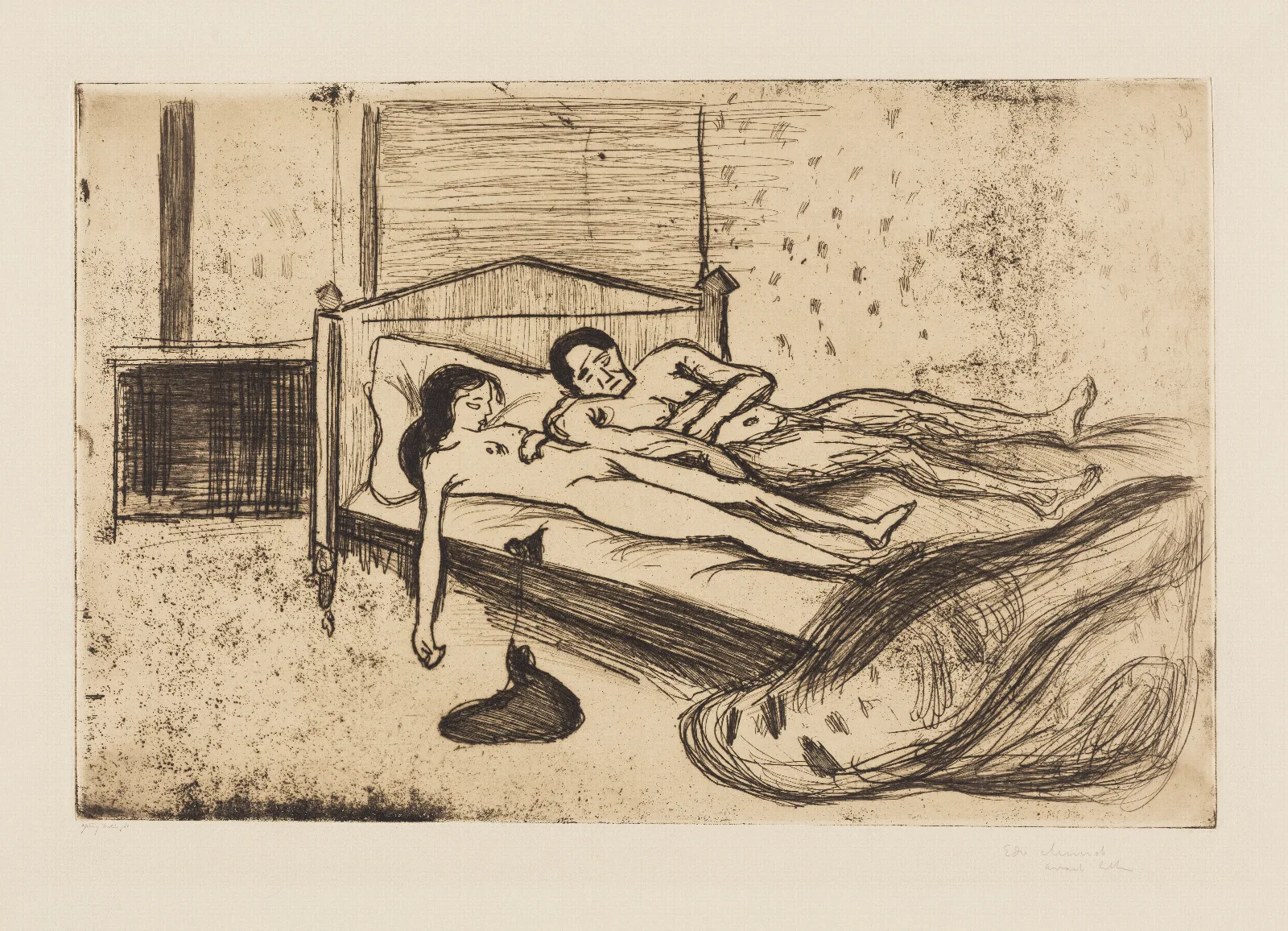 Double Suicide Wall Art by Edvard Munch - Canvas Print