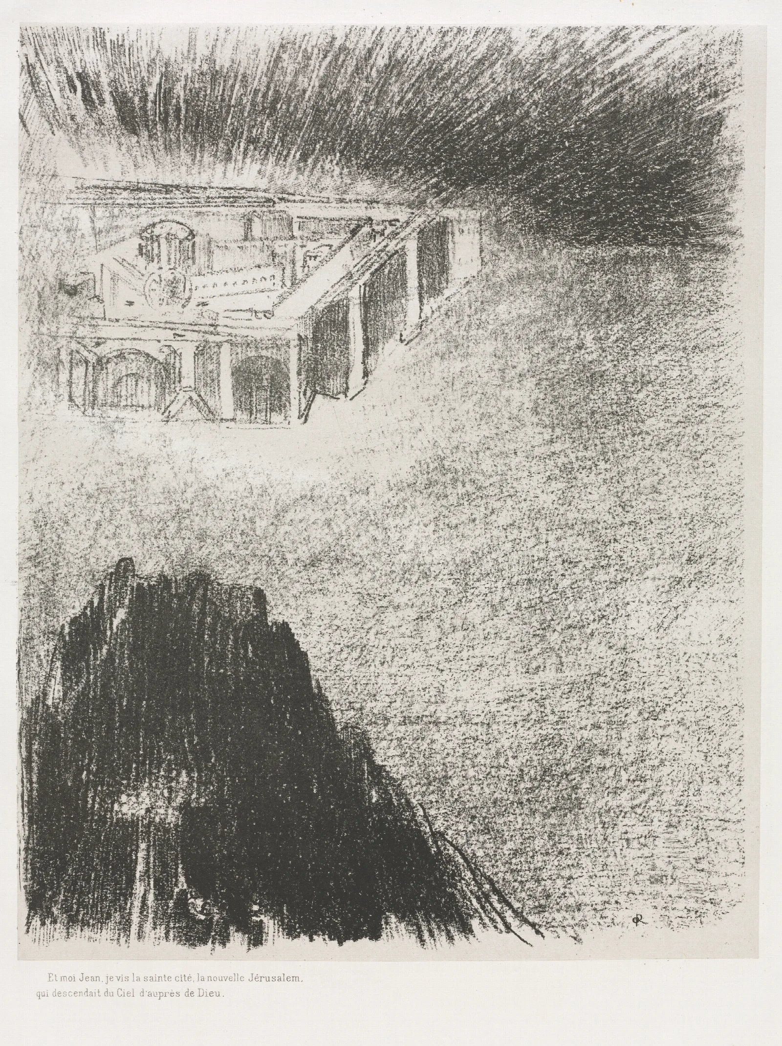 And I John Saw The Holy City New Jerusalem Coming Down From God And Out Of Heaven Wall Art by Odilon Redon - Canvas Print