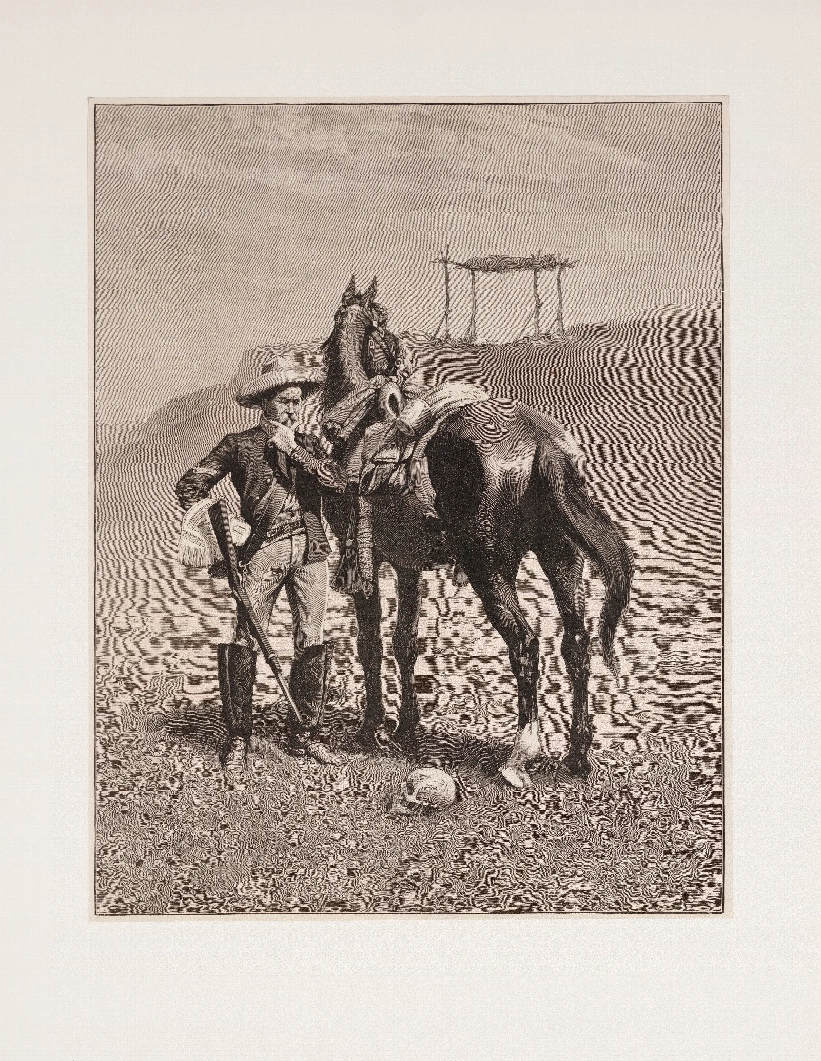 The Frontier Troopers Thanatopsis Wall Art by Frederic Remington - Canvas Print