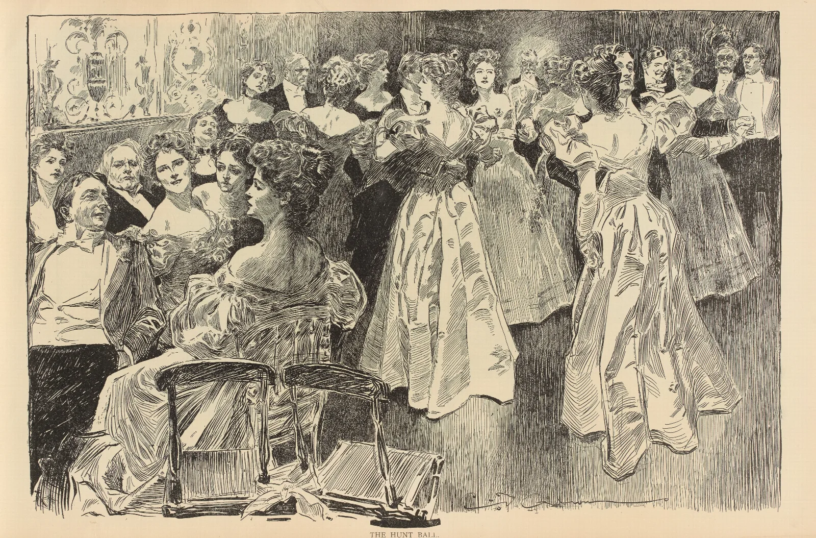 The Hunt Ball 2 Wall Art by Charles Dana Gibson - Canvas Print