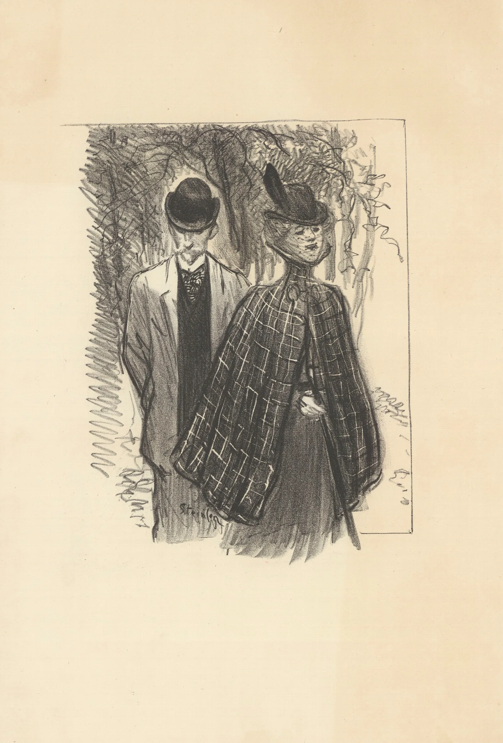 Rupture Dautomne Wall Art by Théophile Alexandre Steinlen - Canvas Print