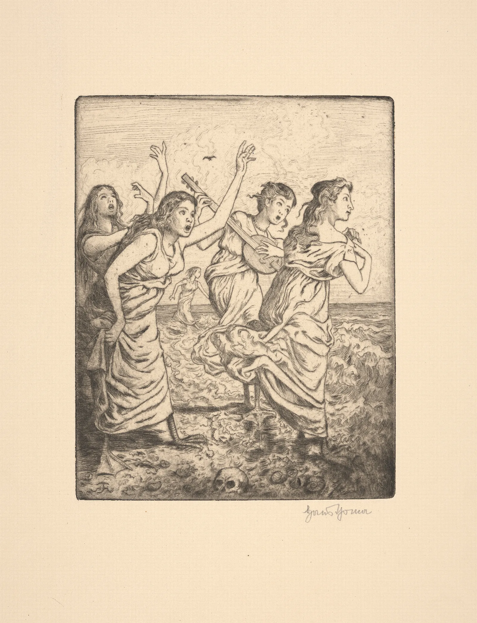 Sirenen Sirens Wall Art by Hans Thoma - Canvas Print
