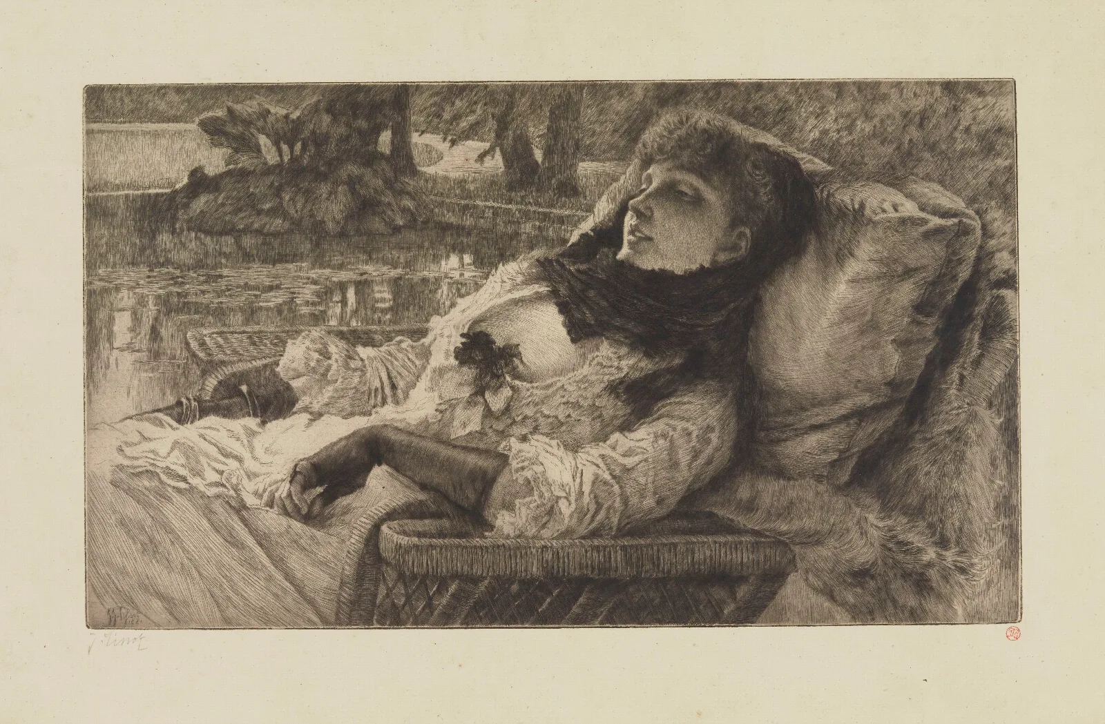 Soiree Dete 3 Wall Art by James Tissot - Canvas Print