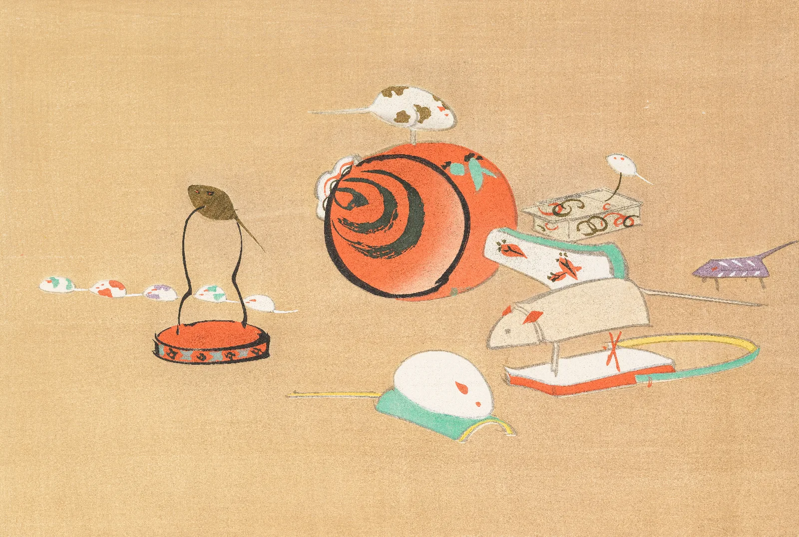 A Thousand Grasses Pl 23 Wall Art by Kamisaka Sekka - Canvas Print
