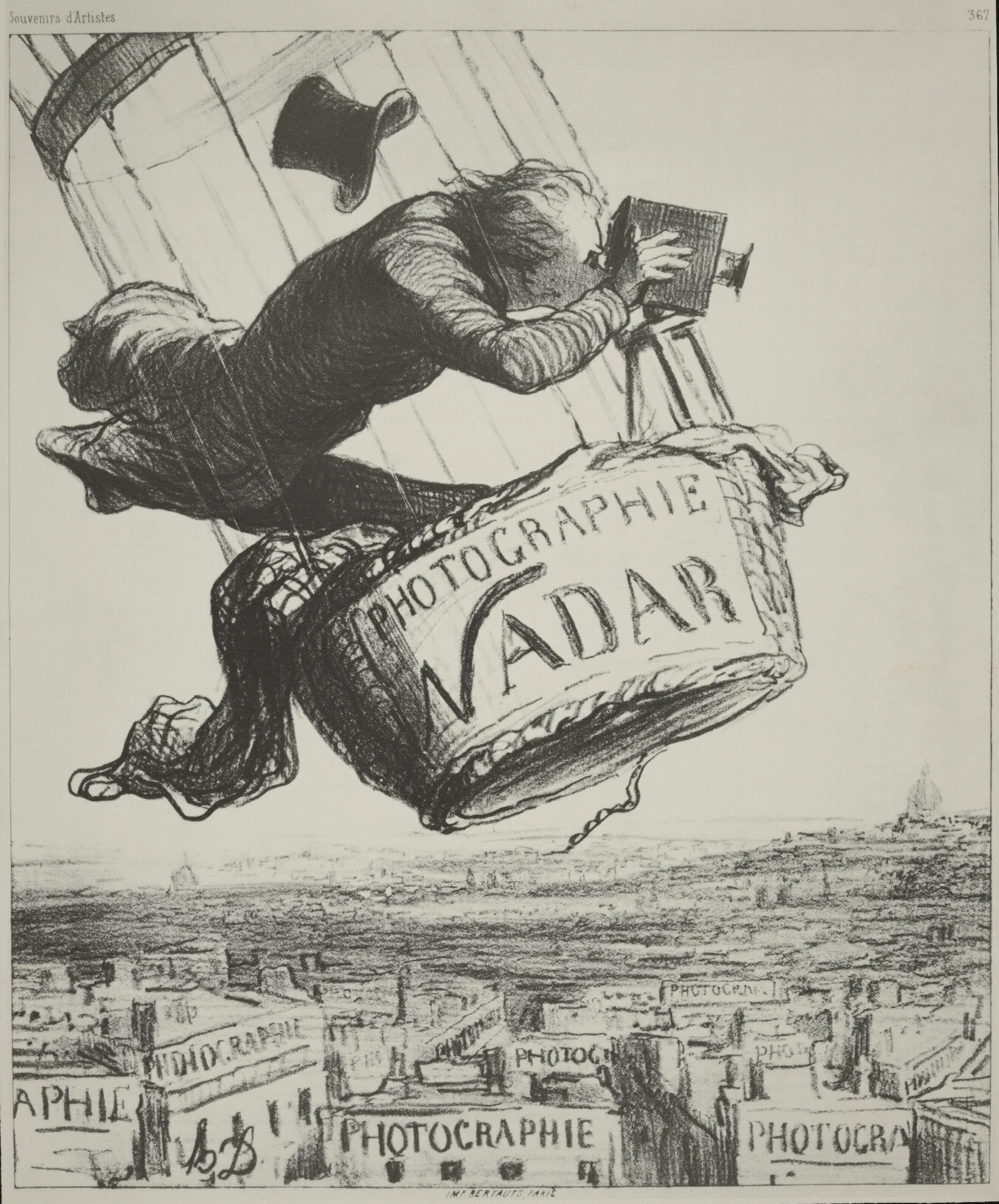 Nadar Raising Photography To The Height Of Art Wall Art by Honoré Daumier - Canvas Print