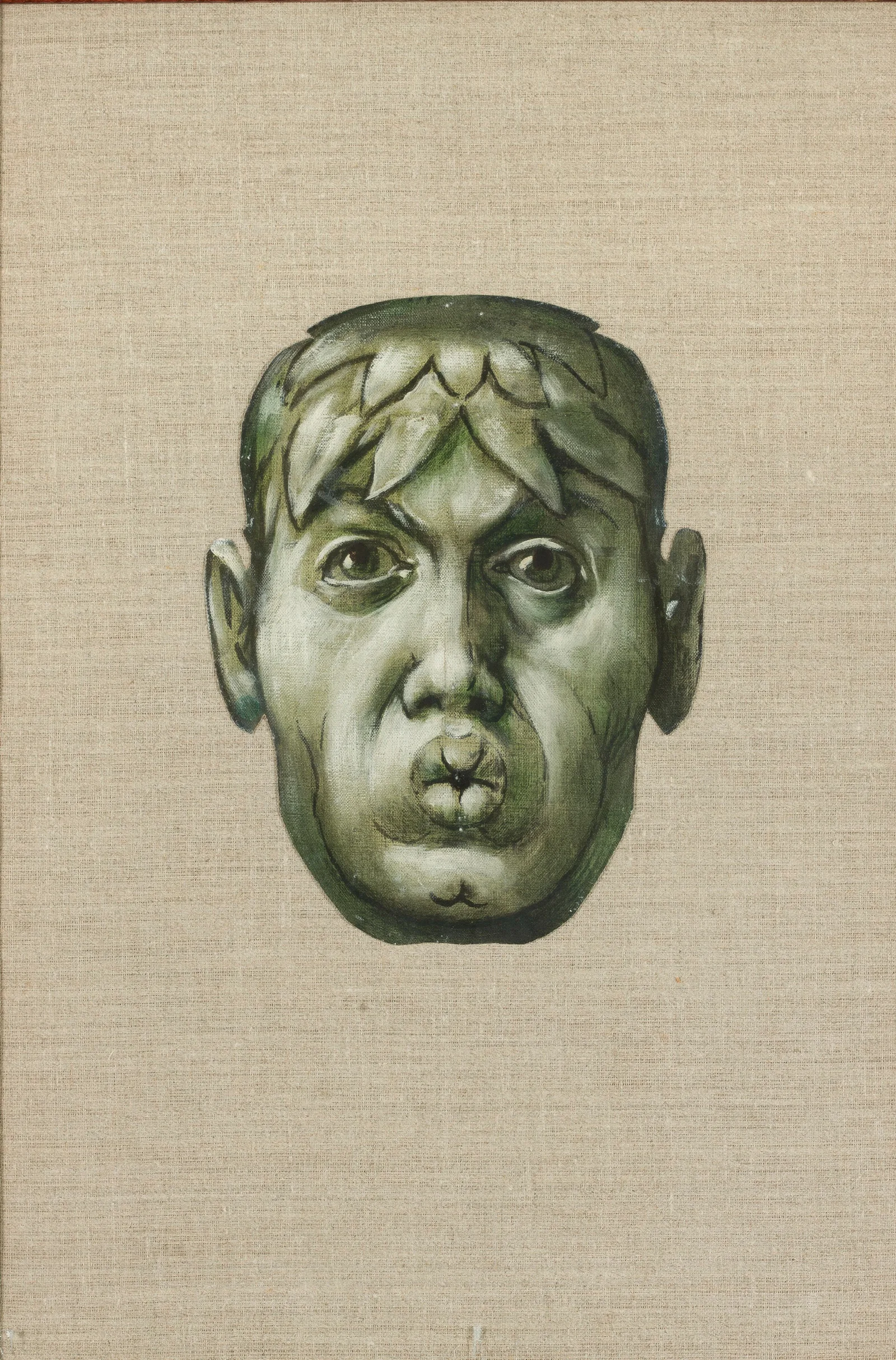 Blowing Mask 2 Wall Art by Hans Thoma - Canvas Print