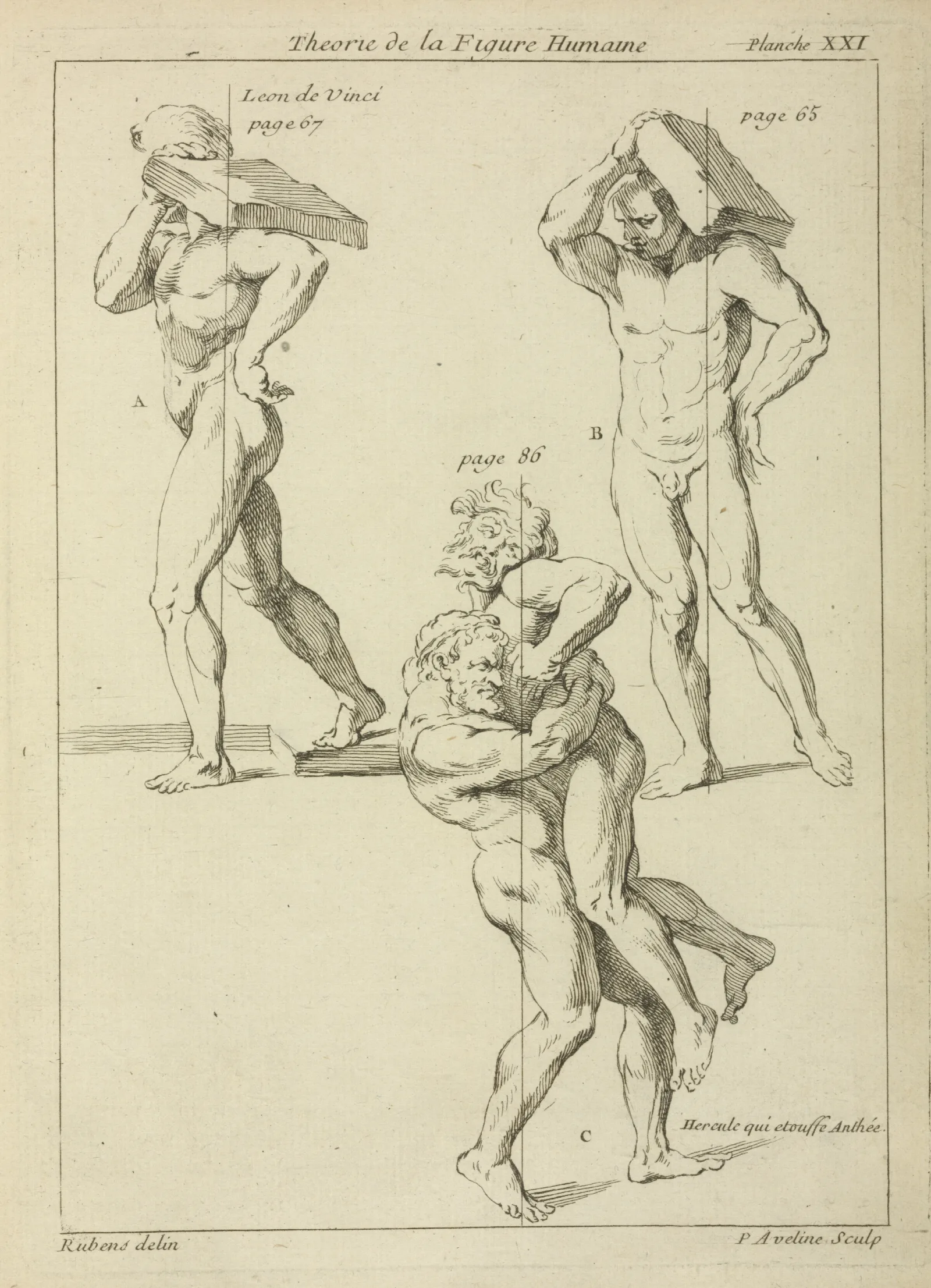Four Male Figures Two Bearing Large Books On Their Shoulders And The Other Two Wrestling Wall Art by Peter Paul Rubens - Canvas Print