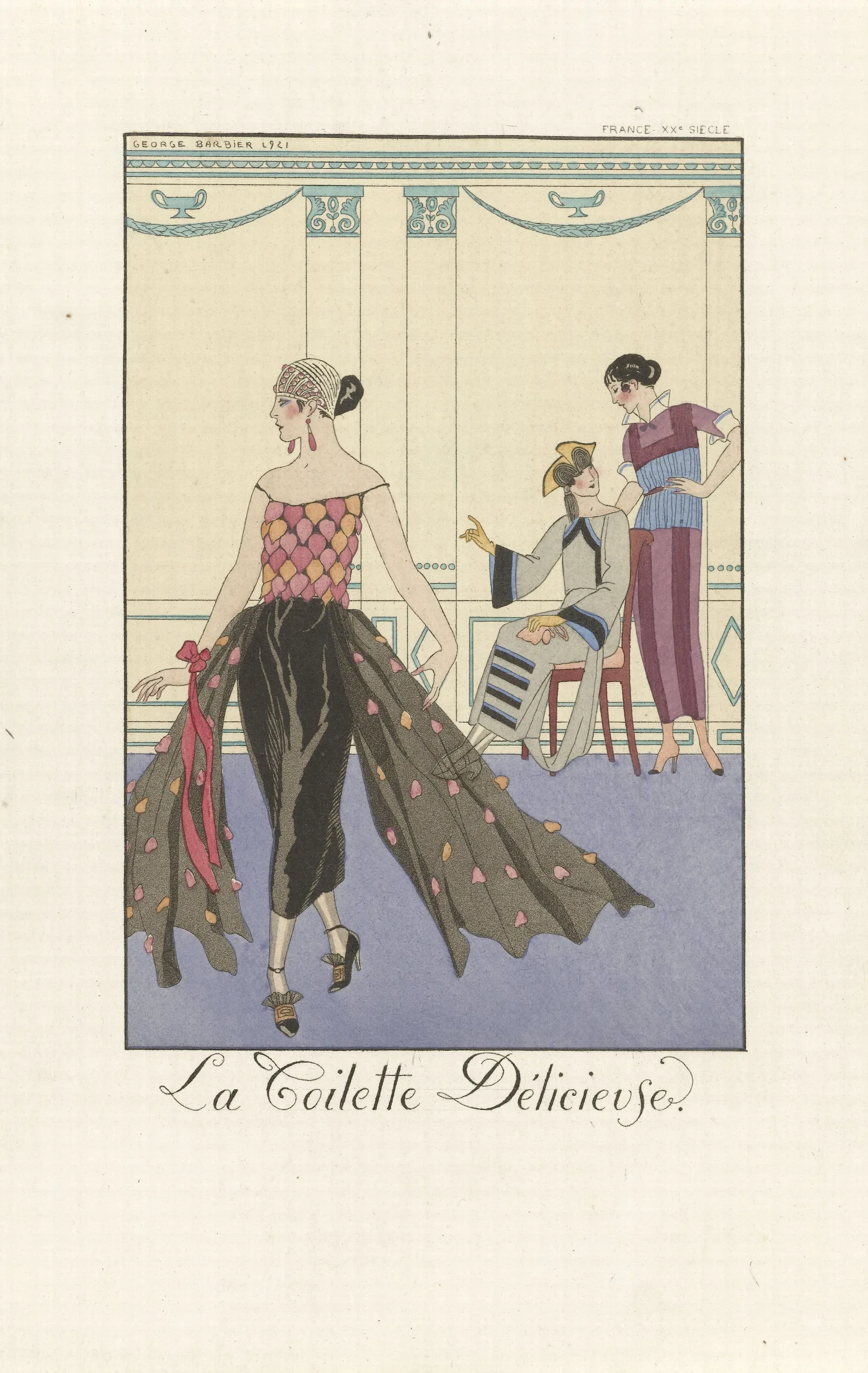 La Toilette Delicieuse Wall Art by George Barbier - Canvas Print
