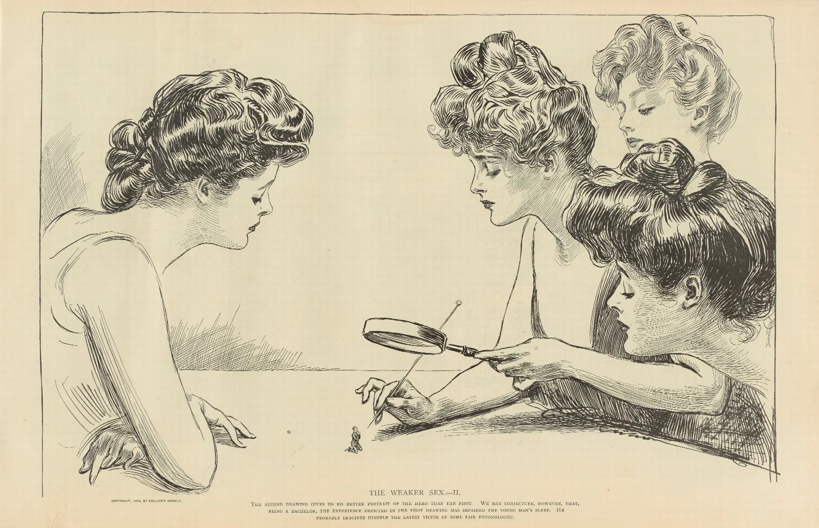 The Weaker Sex Ii 2 Wall Art by Charles Dana Gibson - Canvas Print