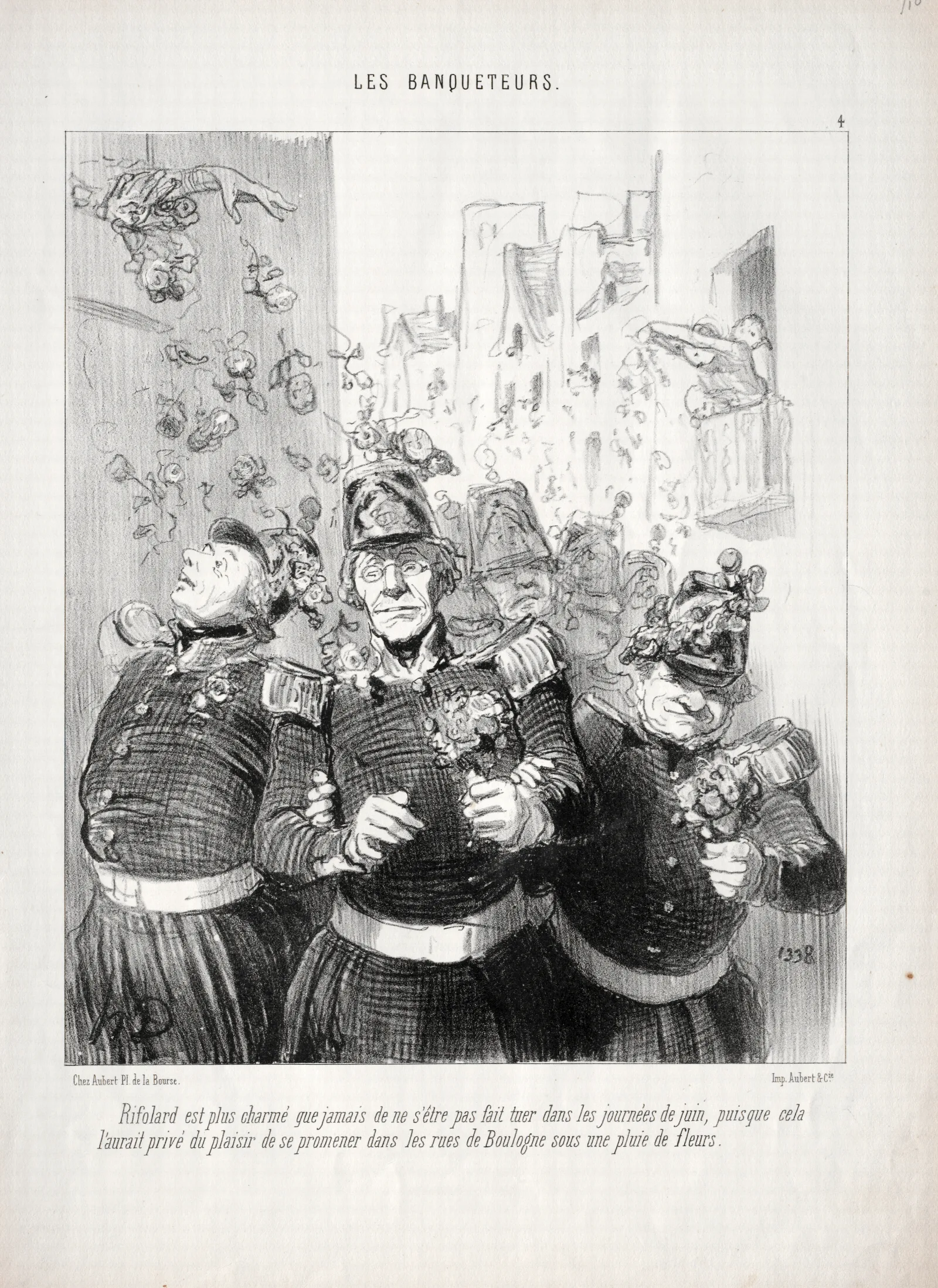 Rifolard Is More Delighted Than Ever Wall Art by Honoré Daumier - Canvas Print