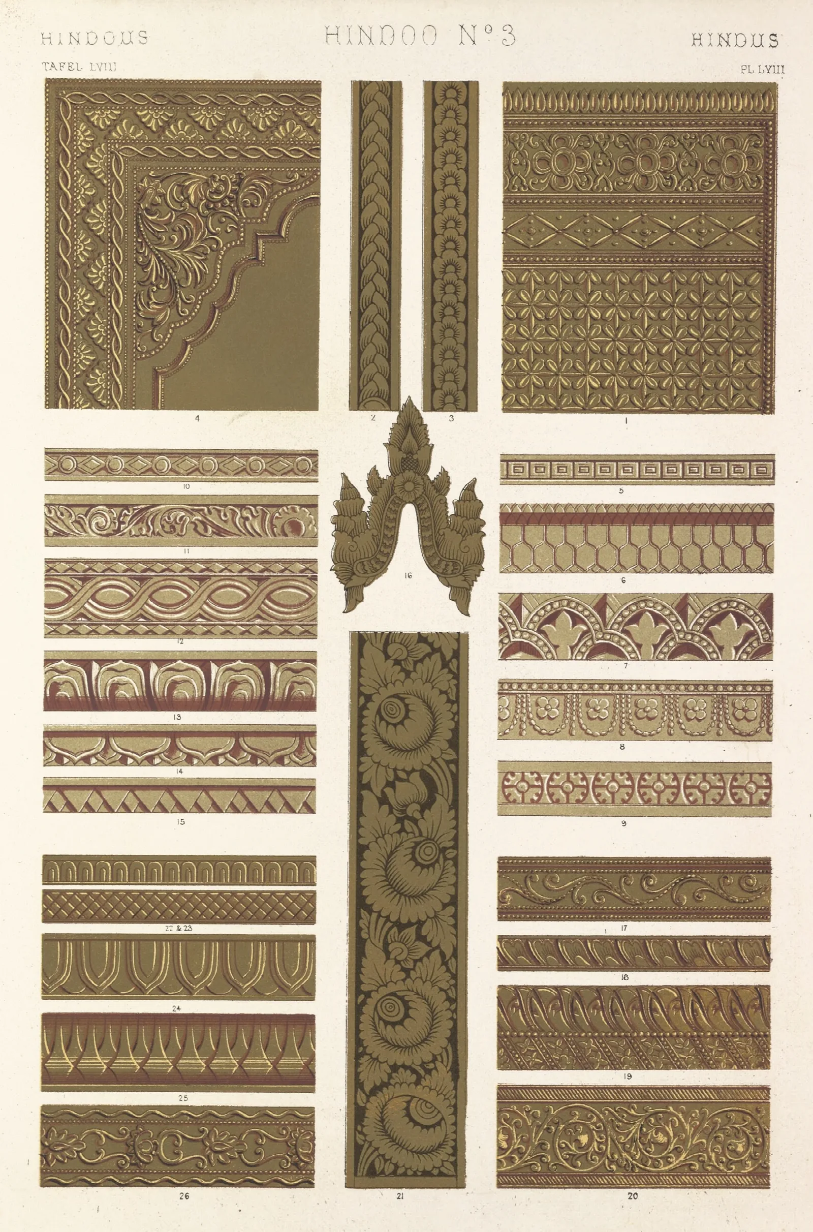 Hindoo No 3 Wall Art by Owen Jones - Canvas Print