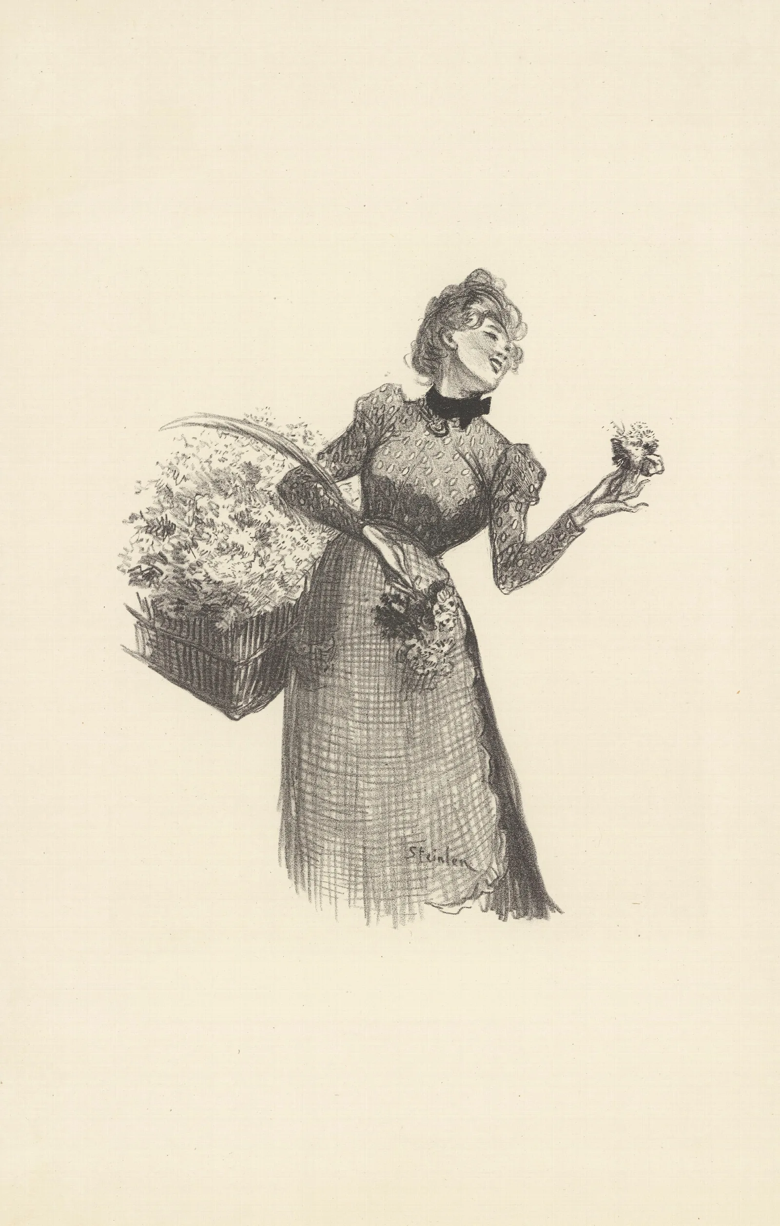 Fleurettes Wall Art by Théophile Alexandre Steinlen - Canvas Print