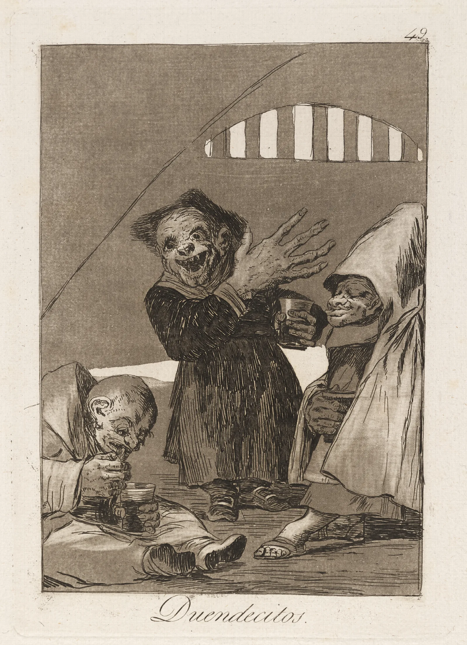 Duendecitos Hobgoblins Wall Art by Francisco de Goya - Canvas Print