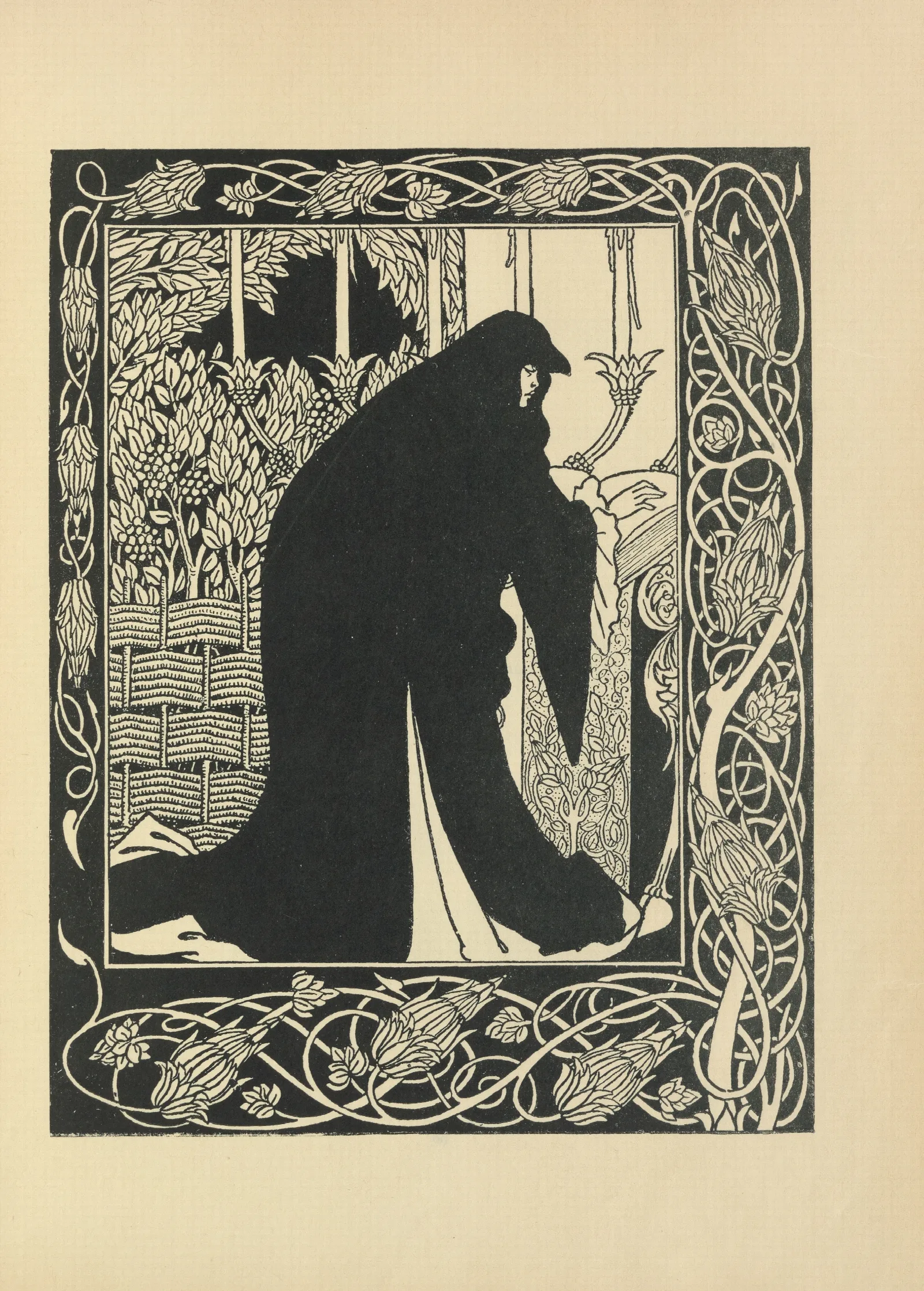 How Queen Guenever Made Her A Nun From Le Morte Darthur Wall Art by Aubrey Vincent Beardsley - Canvas Print
