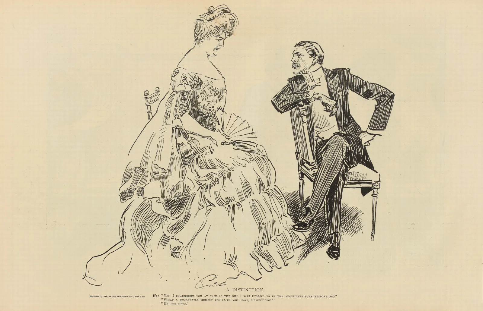 A Distinction Wall Art by Charles Dana Gibson - Canvas Print
