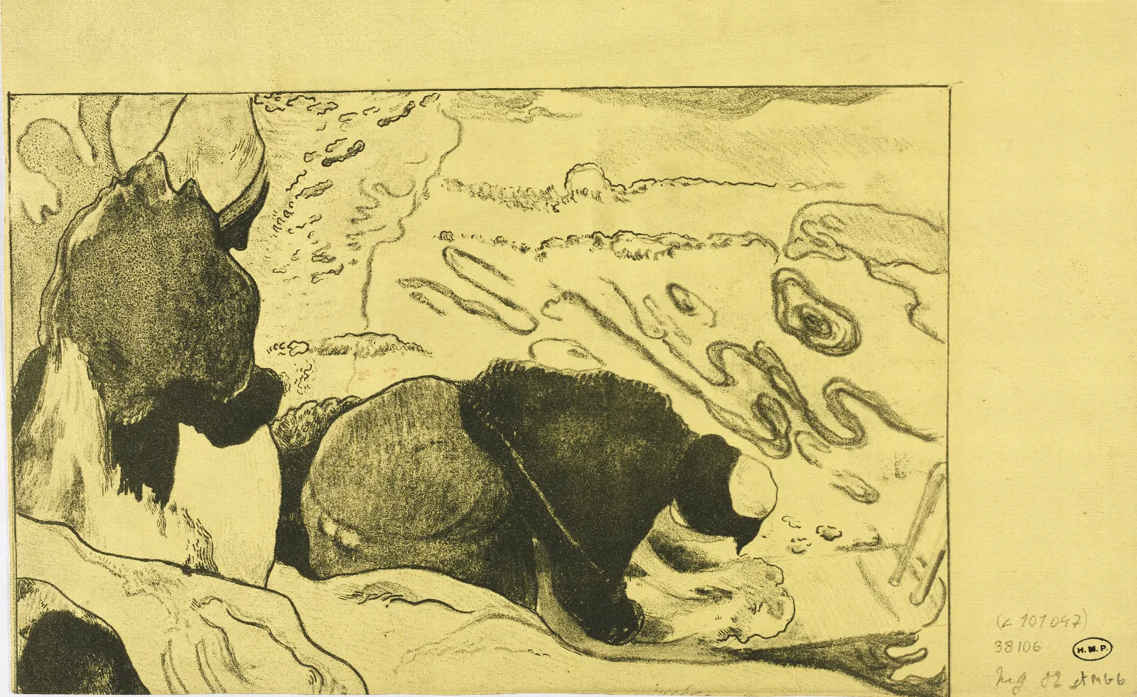 Women Washing Clothes Wall Art by Paul Gauguin - Canvas Print
