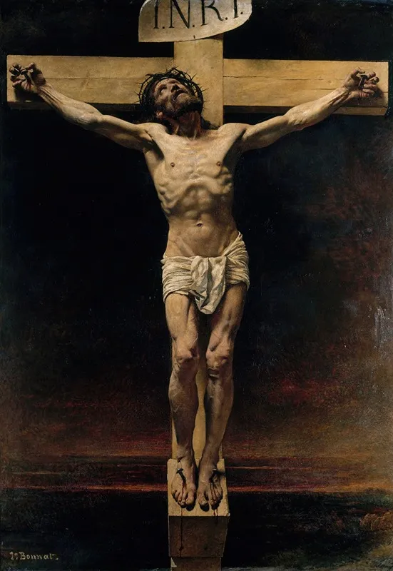 Le Christ En Croix Wall Art by Léon Bonnat - Canvas Print