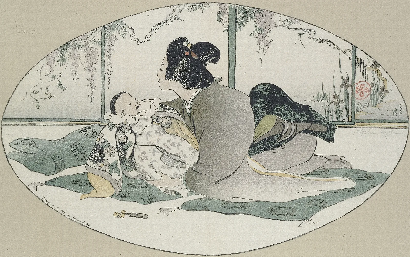 Baby Talk Wall Art by Helen Hyde - Canvas Print