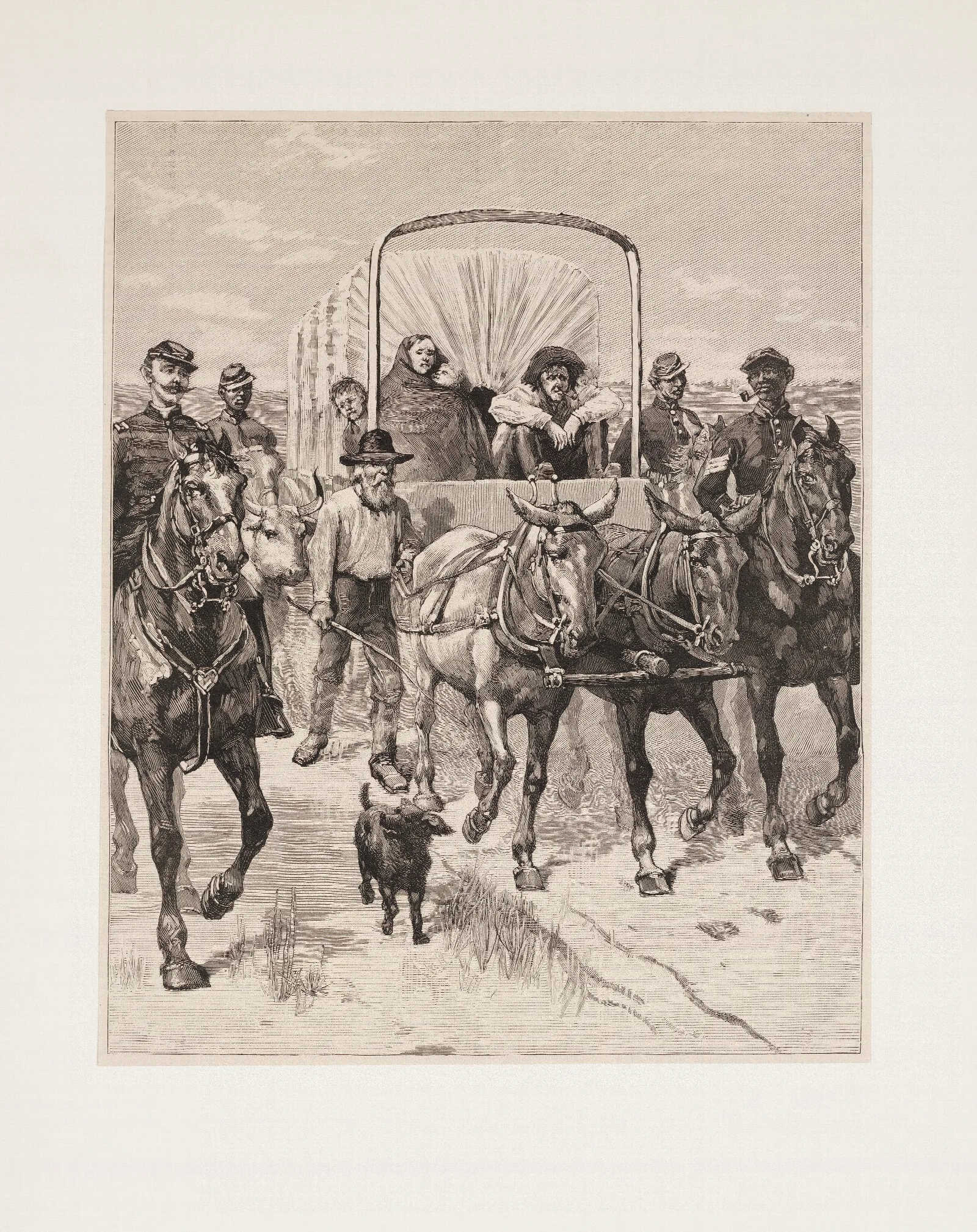 Ejecting An Oklahama Boomer Wall Art by Frederic Remington - Canvas Print