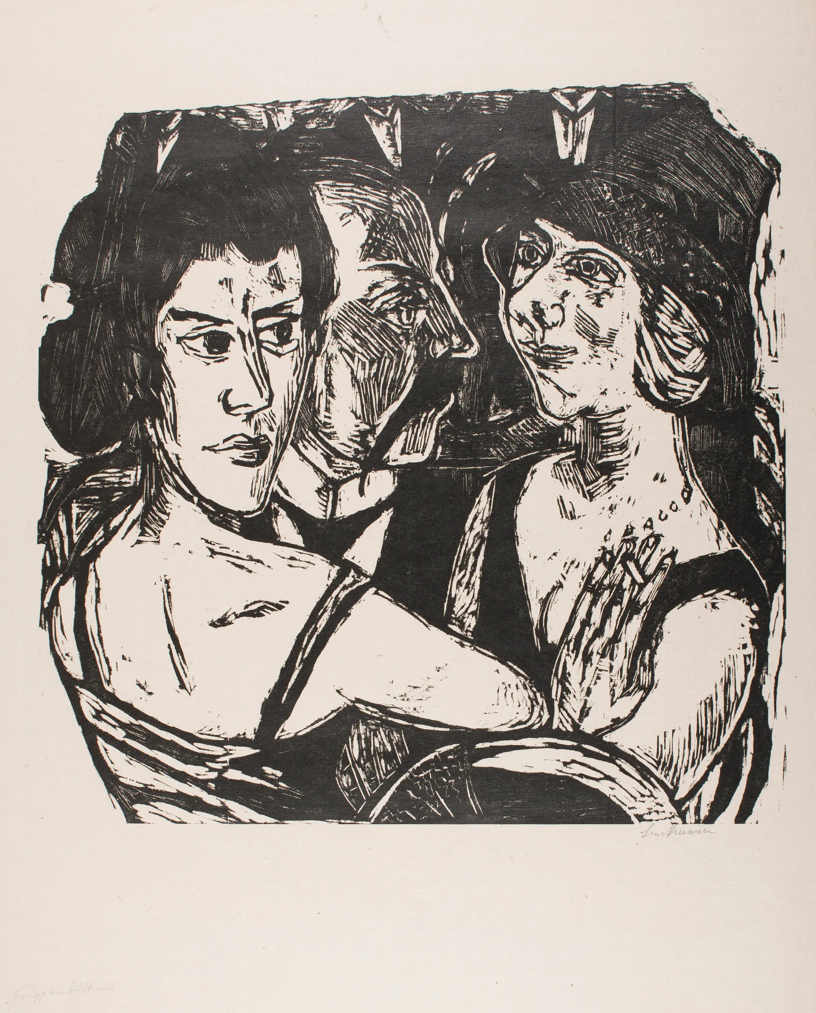 Group Portrait Eden Bar Wall Art by Max Beckmann - Canvas Print