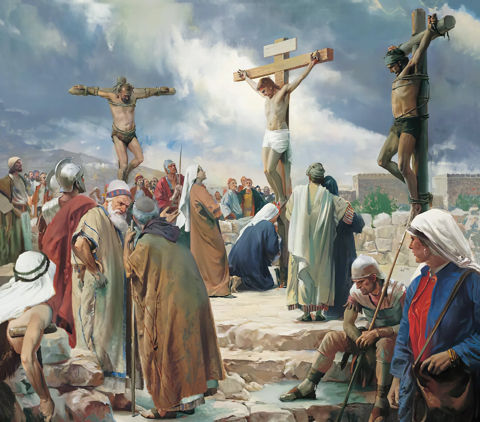 Crucifixion 3 Wall Art by Carl Bloch - Canvas Print