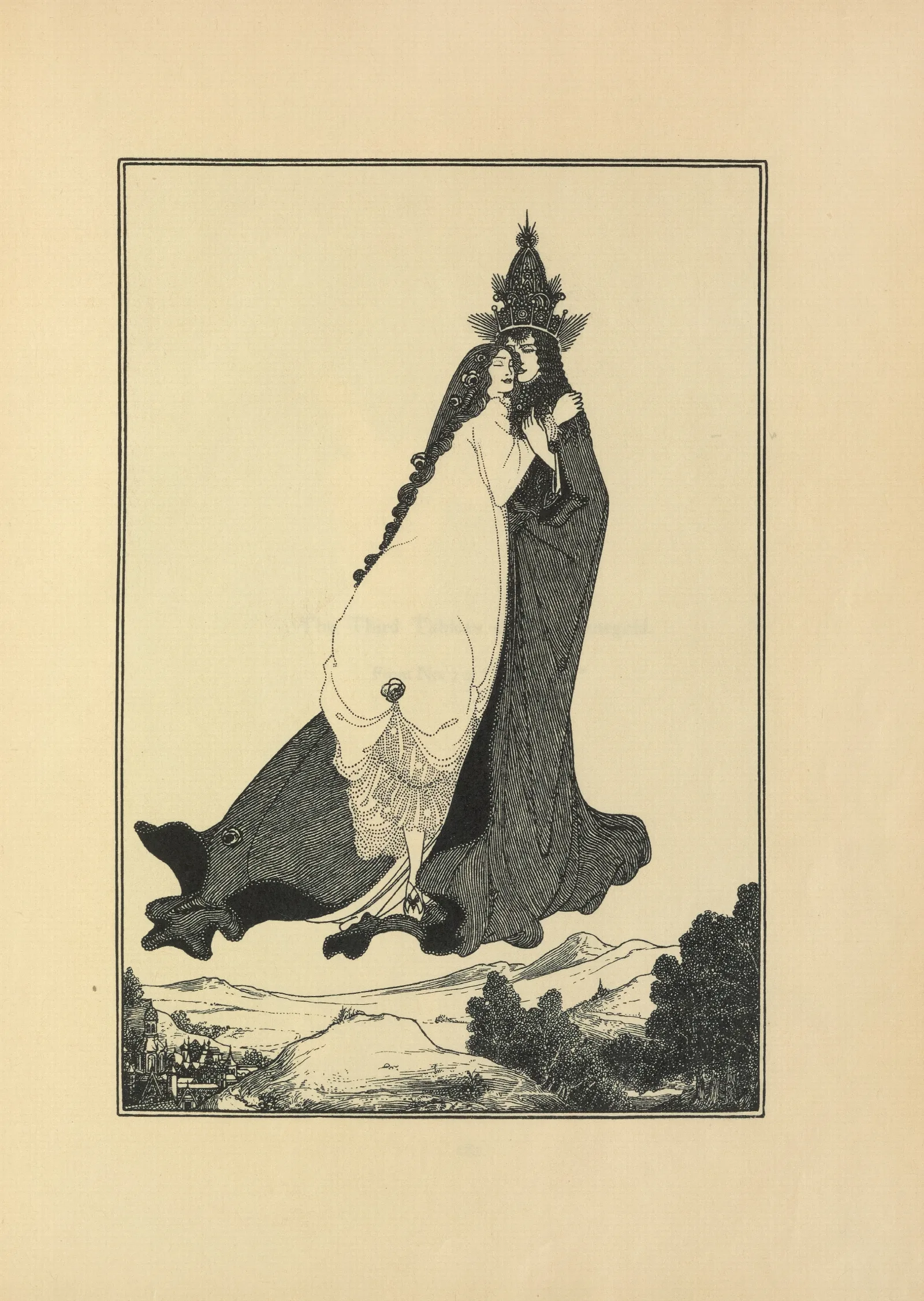 Saint Rose Of Lima From No 2 Of The Savoy Wall Art by Aubrey Vincent Beardsley - Canvas Print