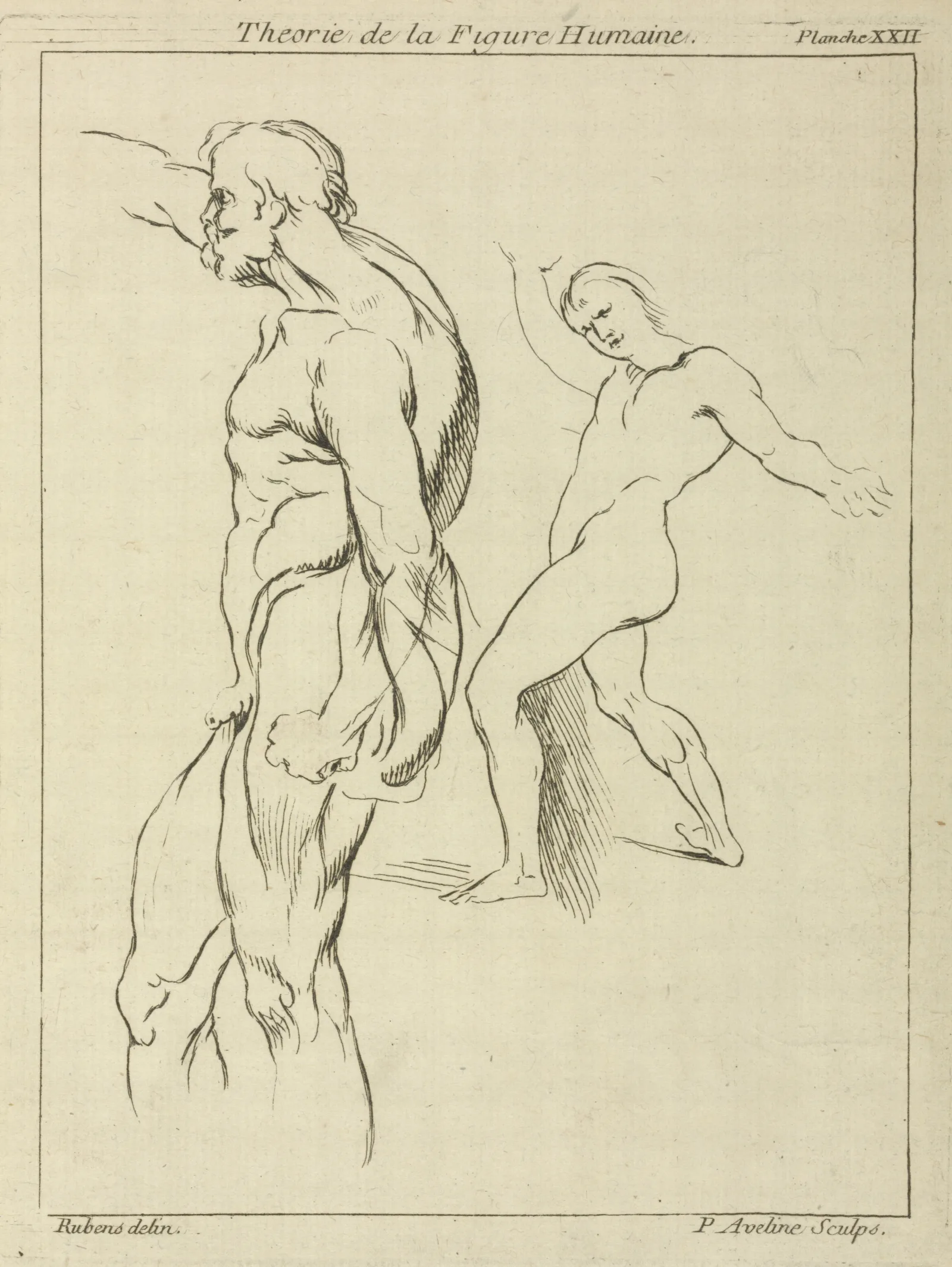 Two Figures Extending Right Arms Wall Art by Peter Paul Rubens - Canvas Print