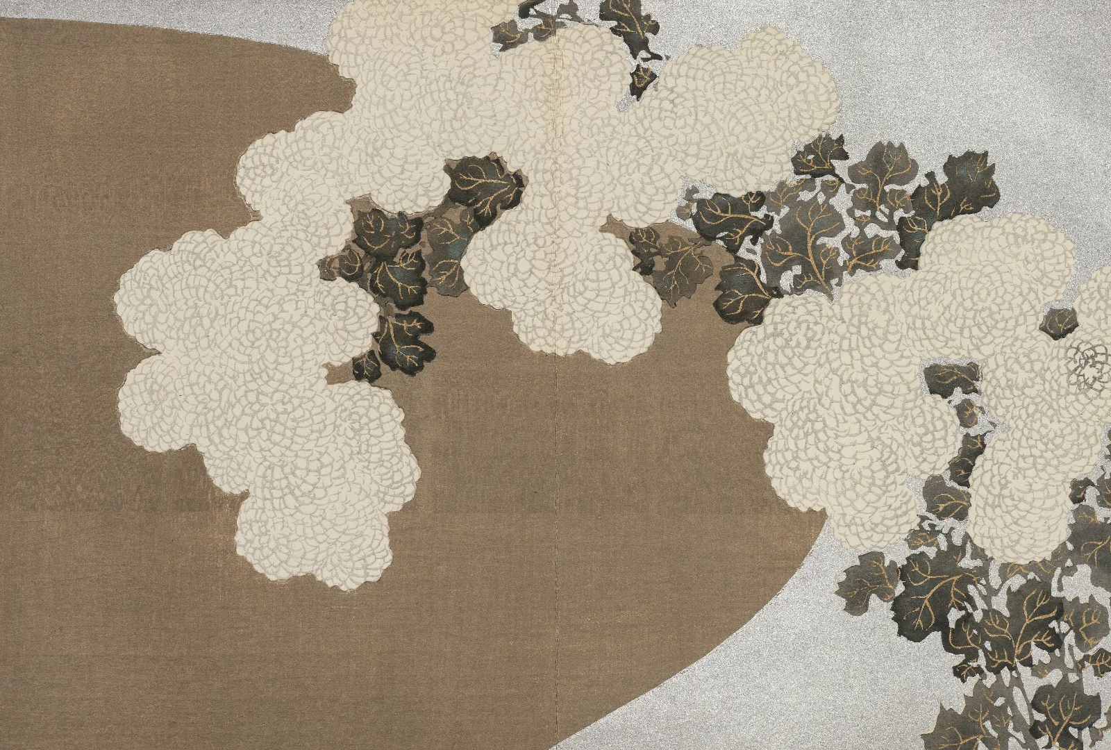 Chrysanthemums Momoyogusa Wall Art by Kamisaka Sekka - Canvas Print