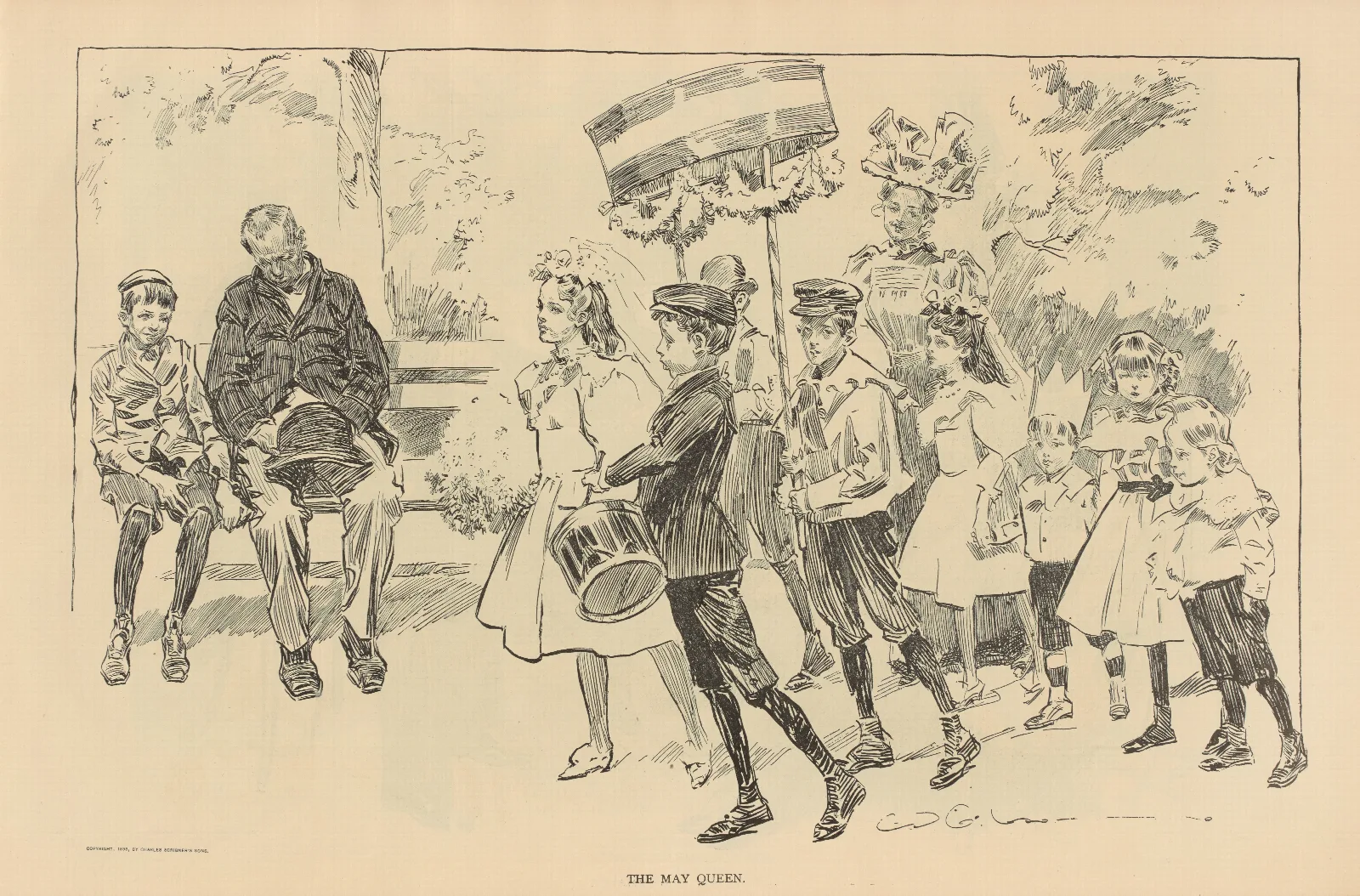 The May Queen 4 Wall Art by Charles Dana Gibson - Canvas Print