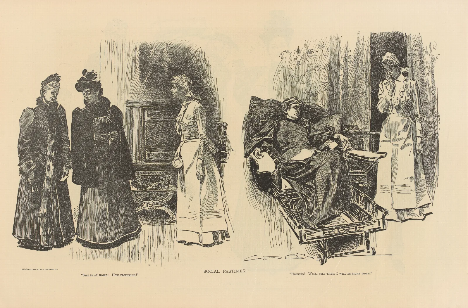 Social Pastimes 2 Wall Art by Charles Dana Gibson - Canvas Print