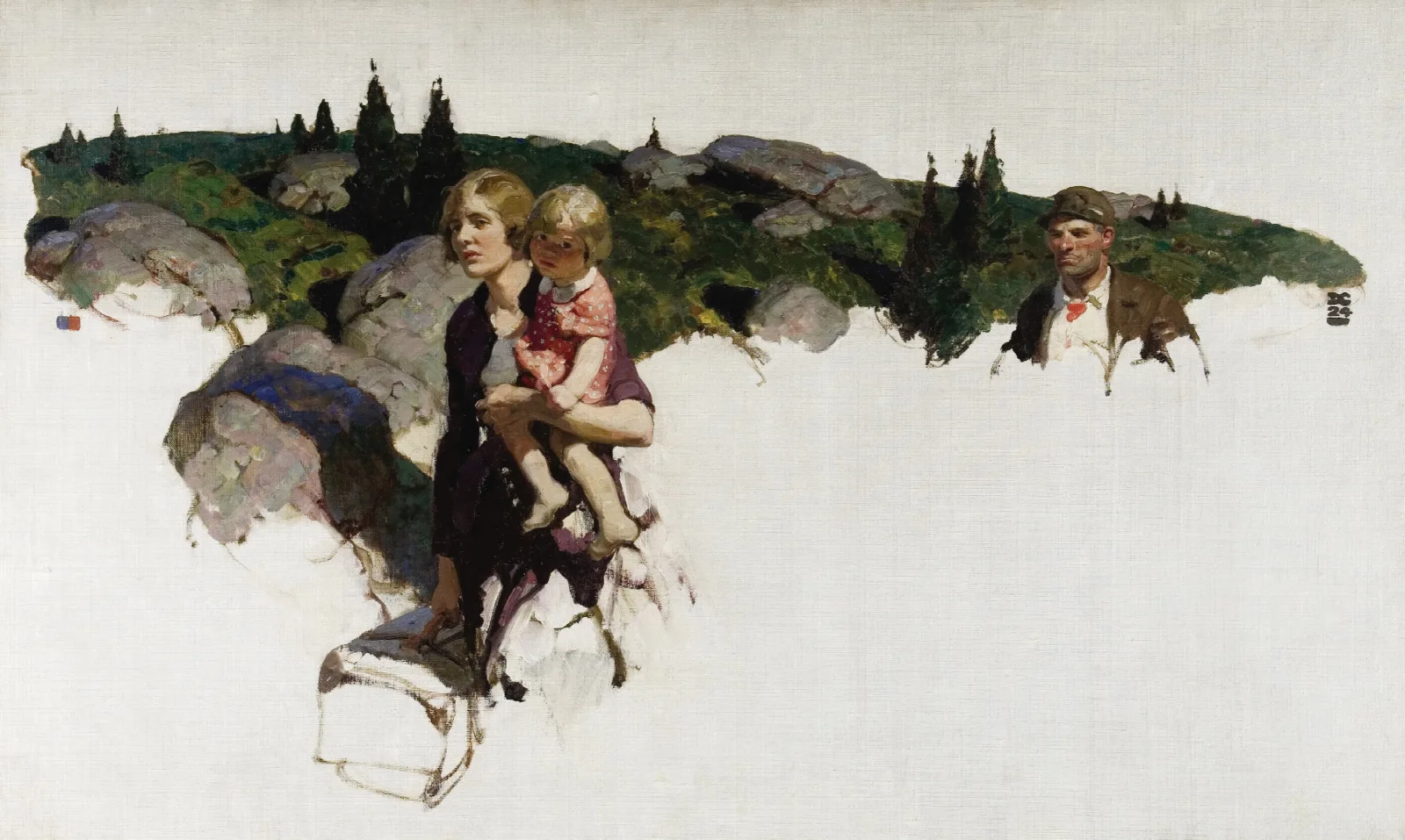 A Finished Story Wall Art by Dean Cornwell - Canvas Print