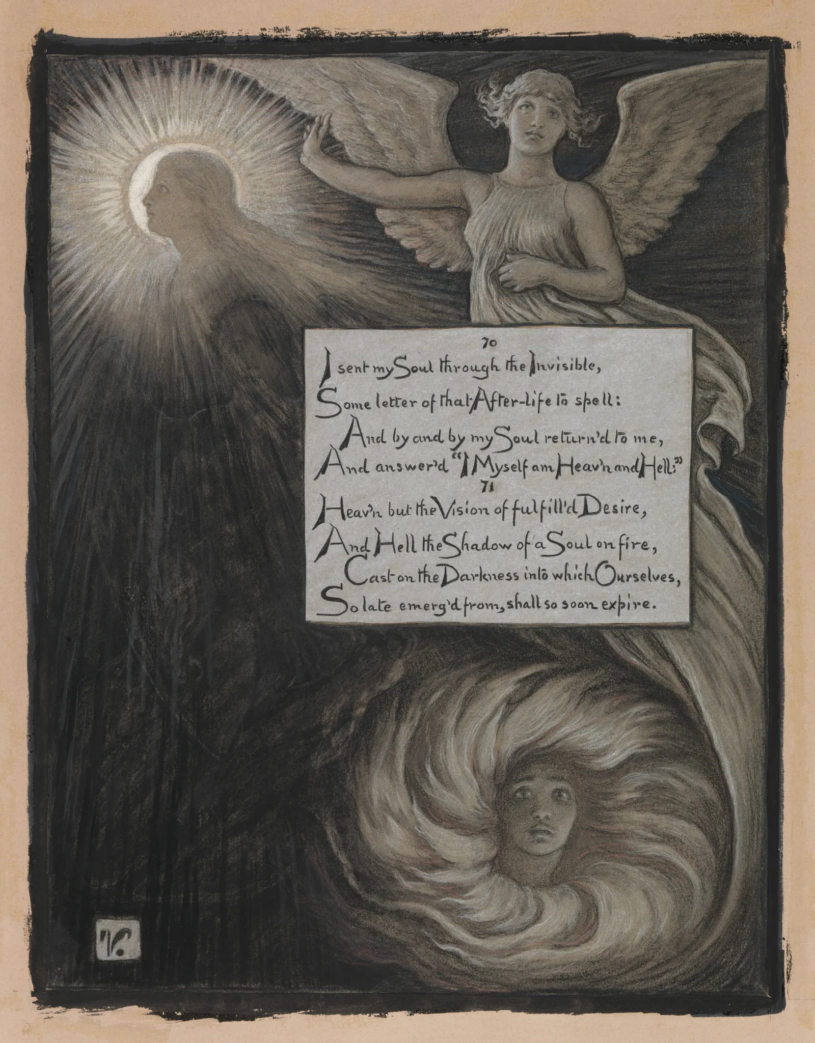 The Souls Answer Wall Art by Elihu Vedder - Canvas Print