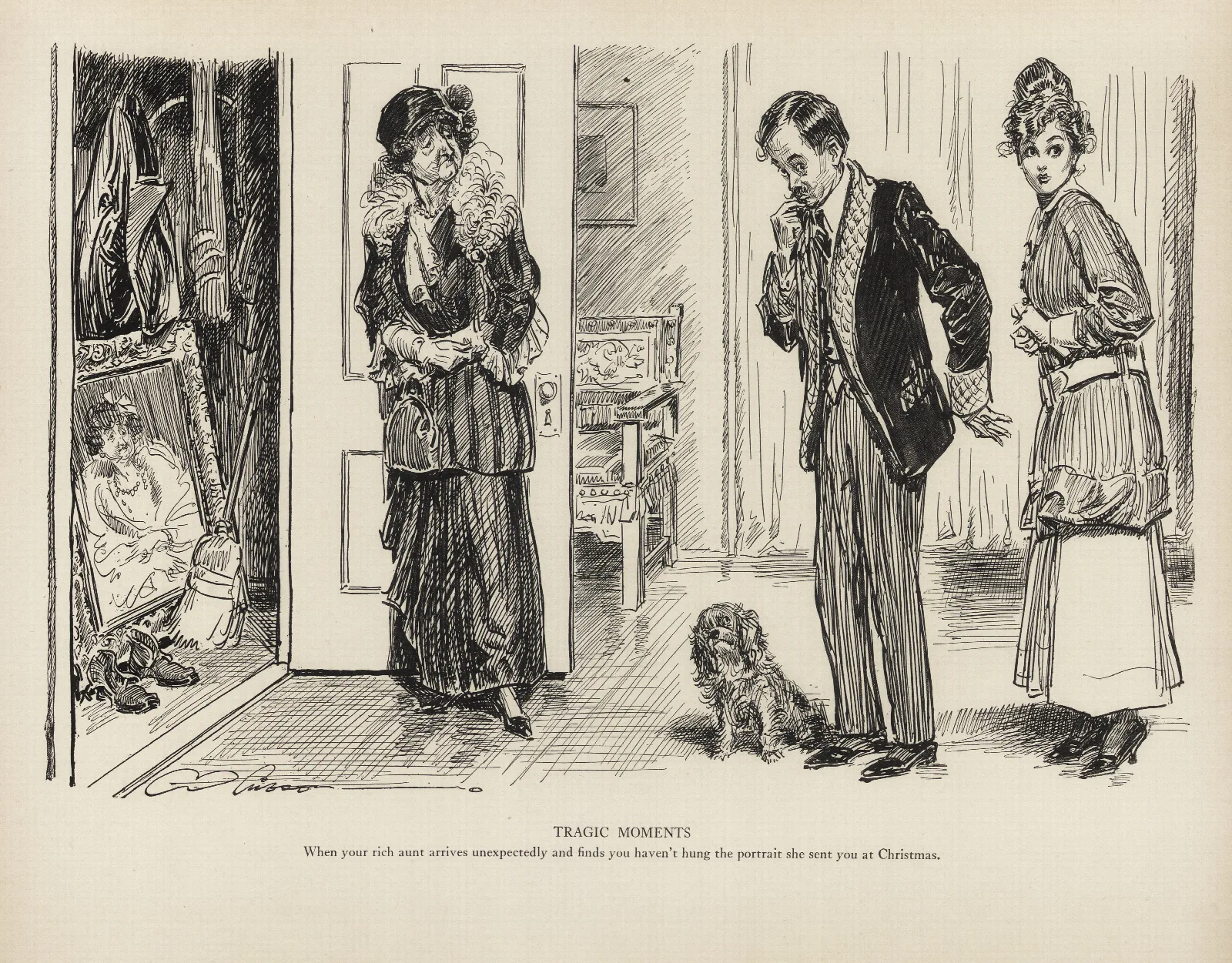 Tragic Moments Wall Art by Charles Dana Gibson - Canvas Print