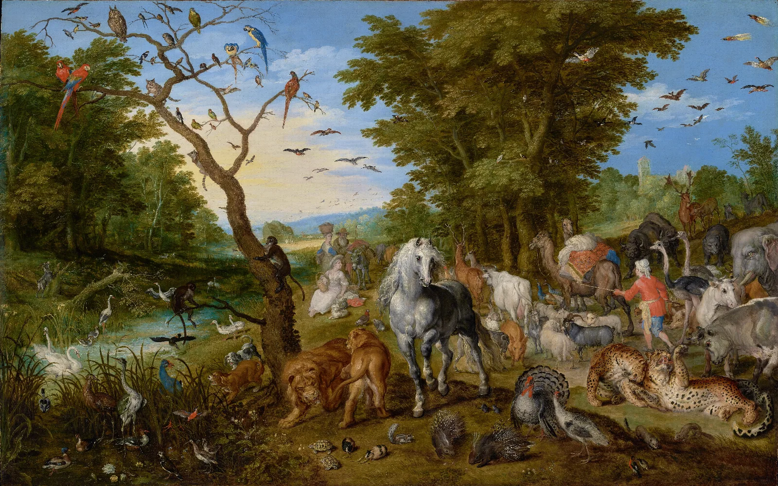 The Entry Of The Animals Into Noahs Ark 2 Wall Art by Jan Brueghel The Elder - Canvas Print