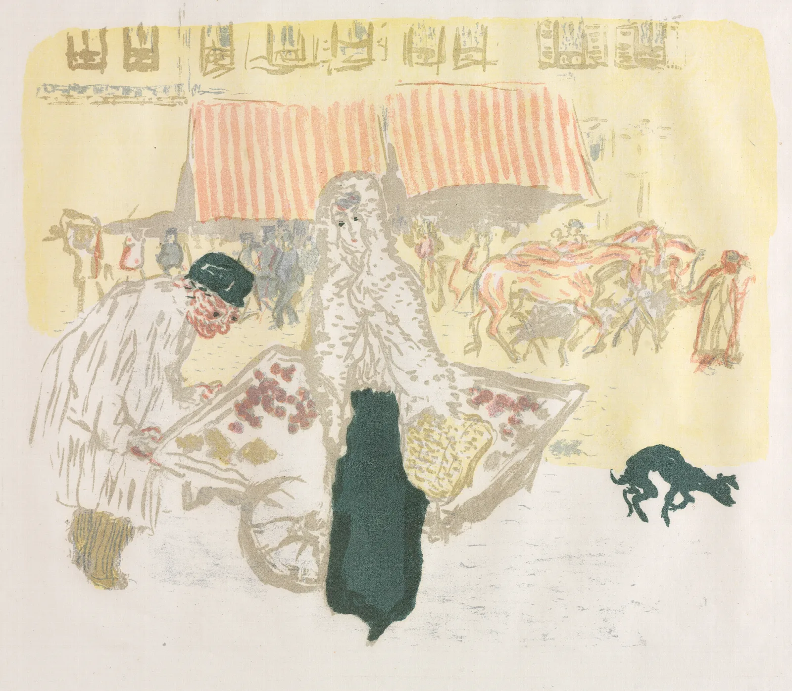 Some Aspects Of Paris Lifethe Pushcart Wall Art by Pierre Bonnard - Canvas Print