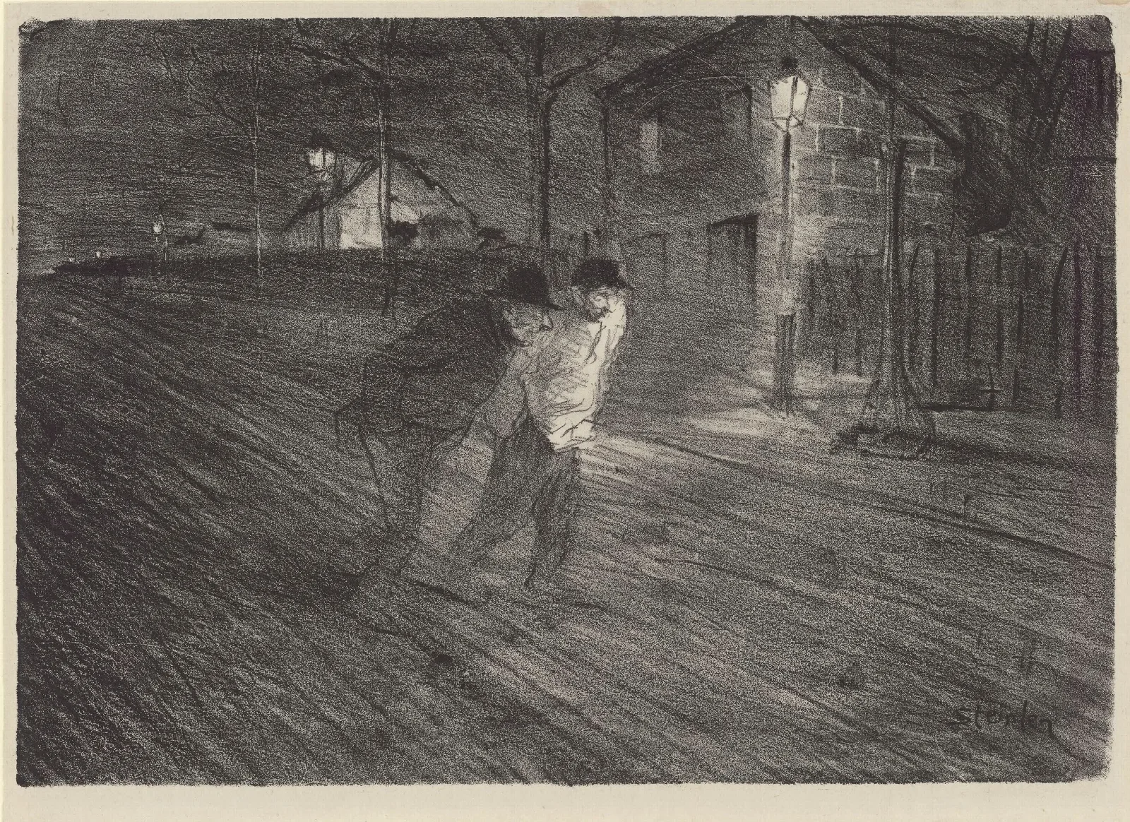 La Rue Caulaincourt 2 Wall Art by Théophile Alexandre Steinlen - Canvas Print