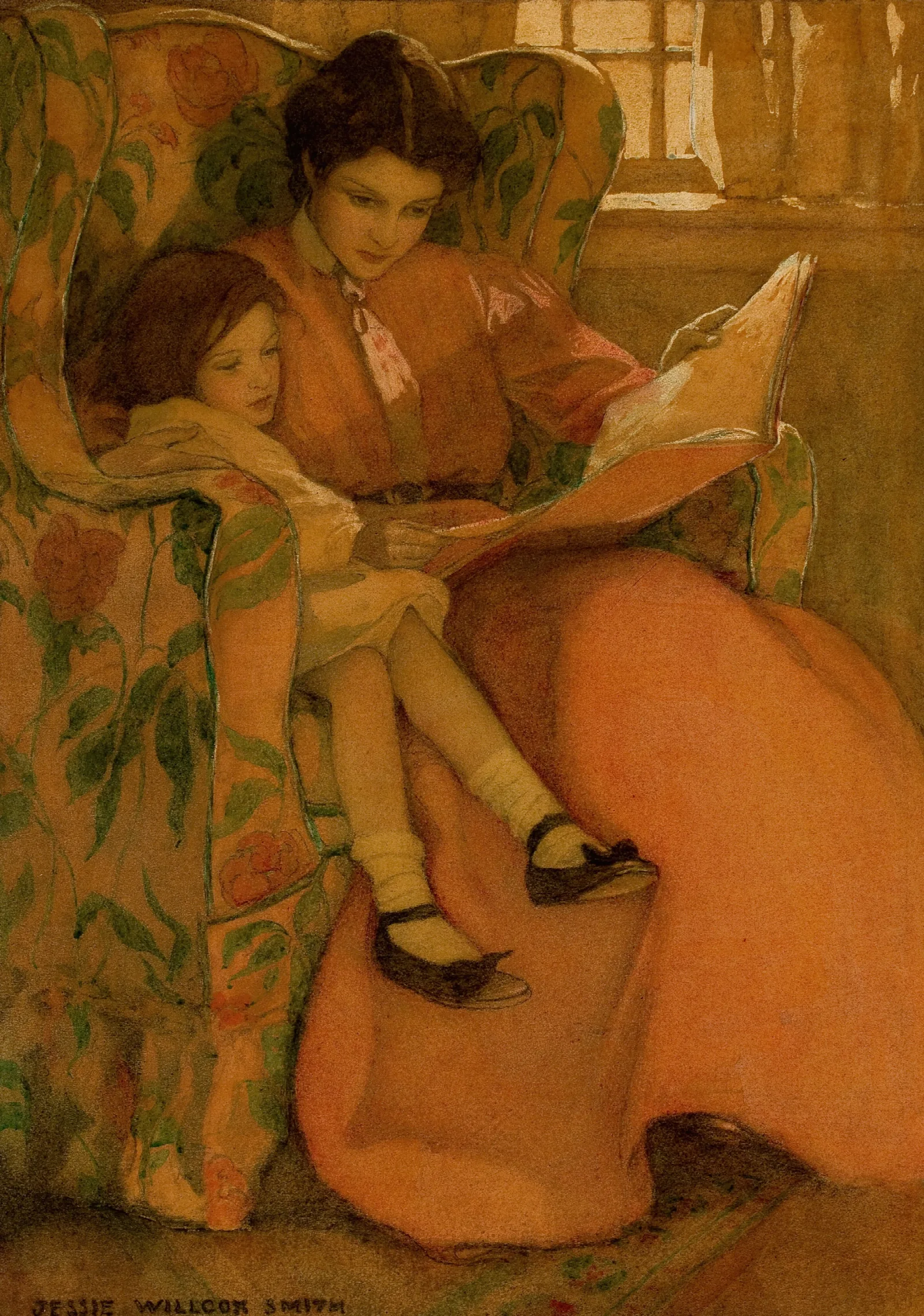A Rainy Day Wall Art by Jessie Willcox Smith - Canvas Print