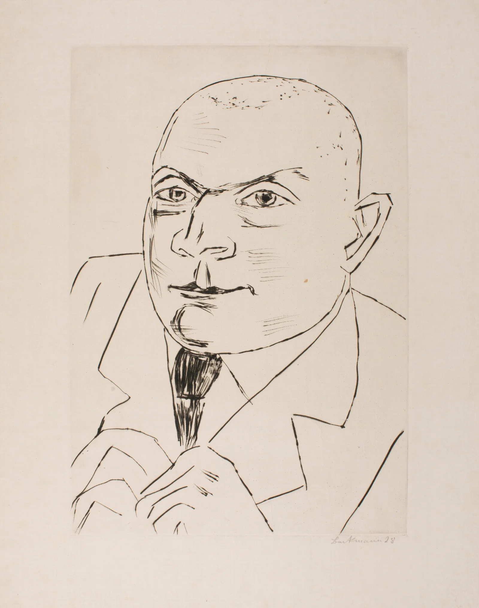 Portrait Of Baron Simolin Ii Large Version Wall Art by Max Beckmann - Canvas Print
