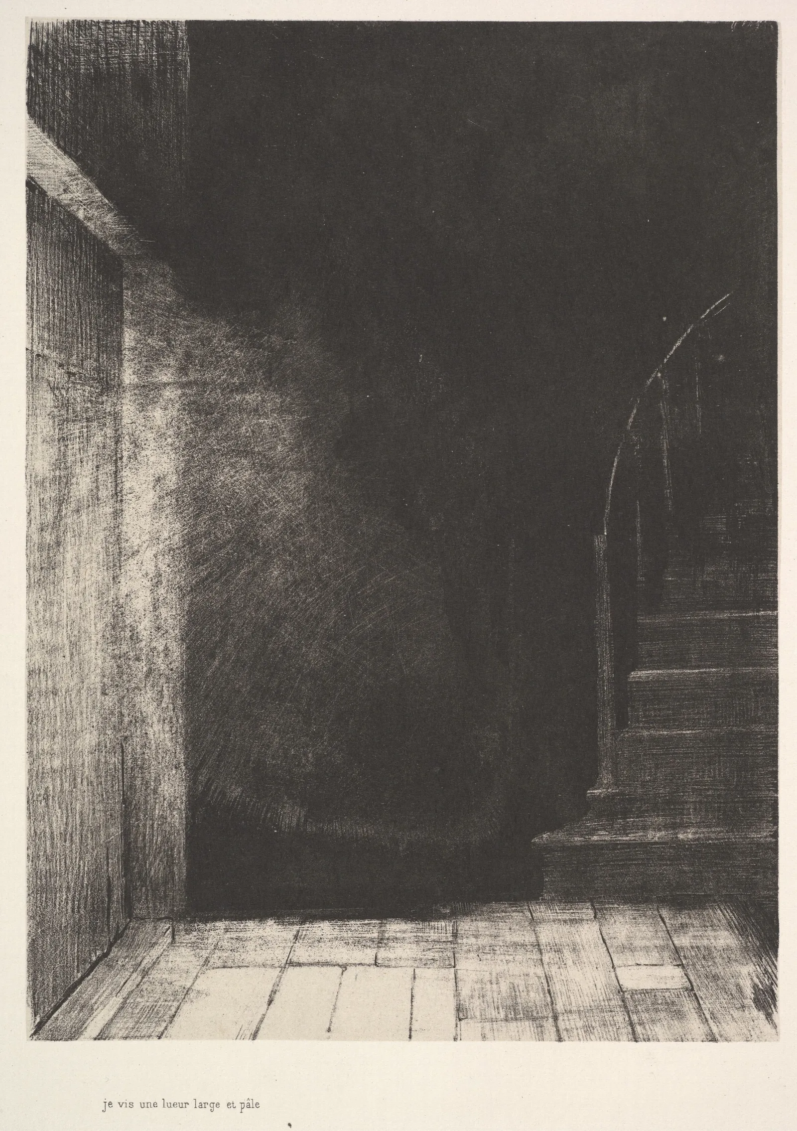 I Saw A Flash Of Light Large And Pale Wall Art by Odilon Redon - Canvas Print