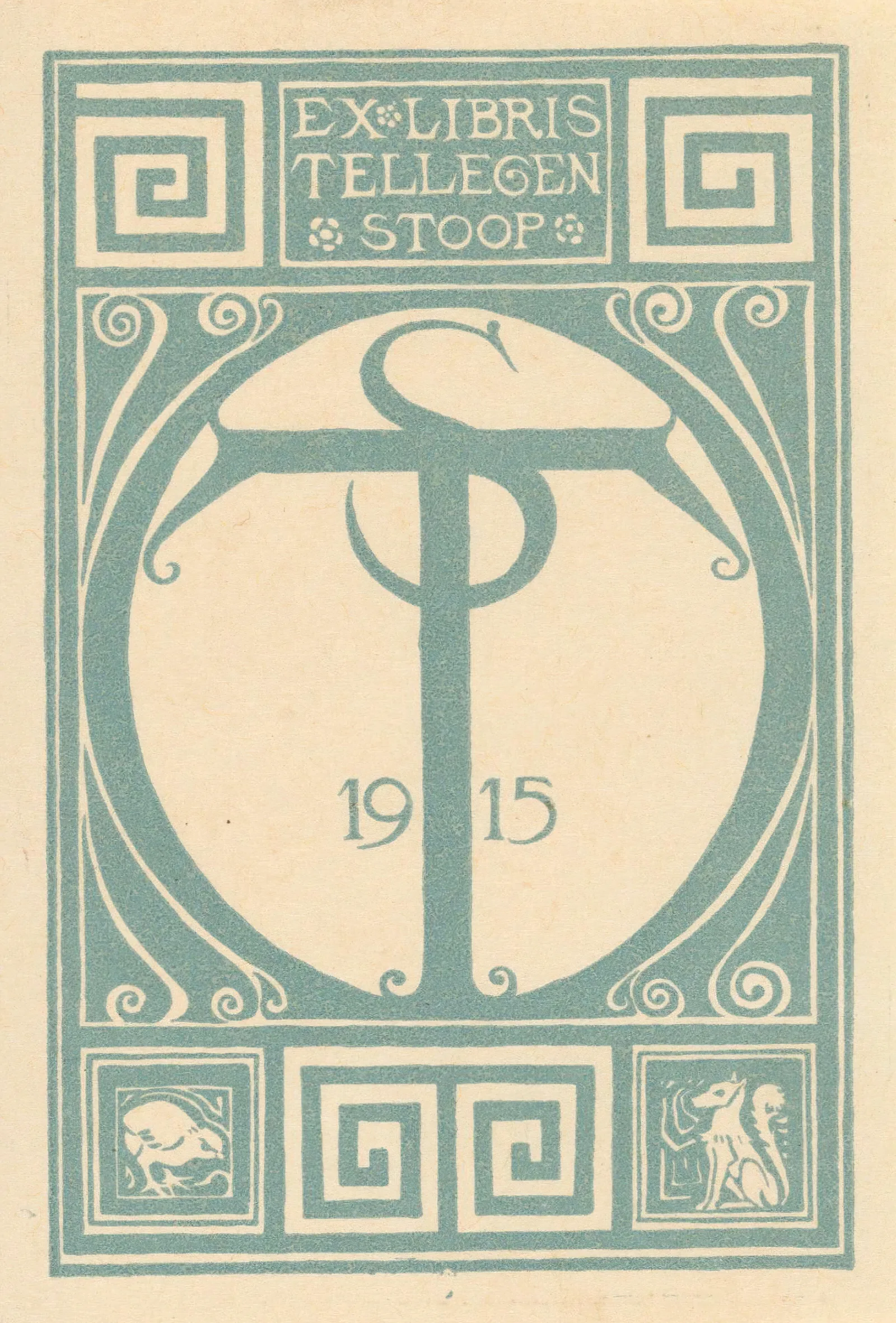 Ex Libris Van Tellegen Stoop Wall Art by Richard Nicolaüs Roland Holst - Canvas Print