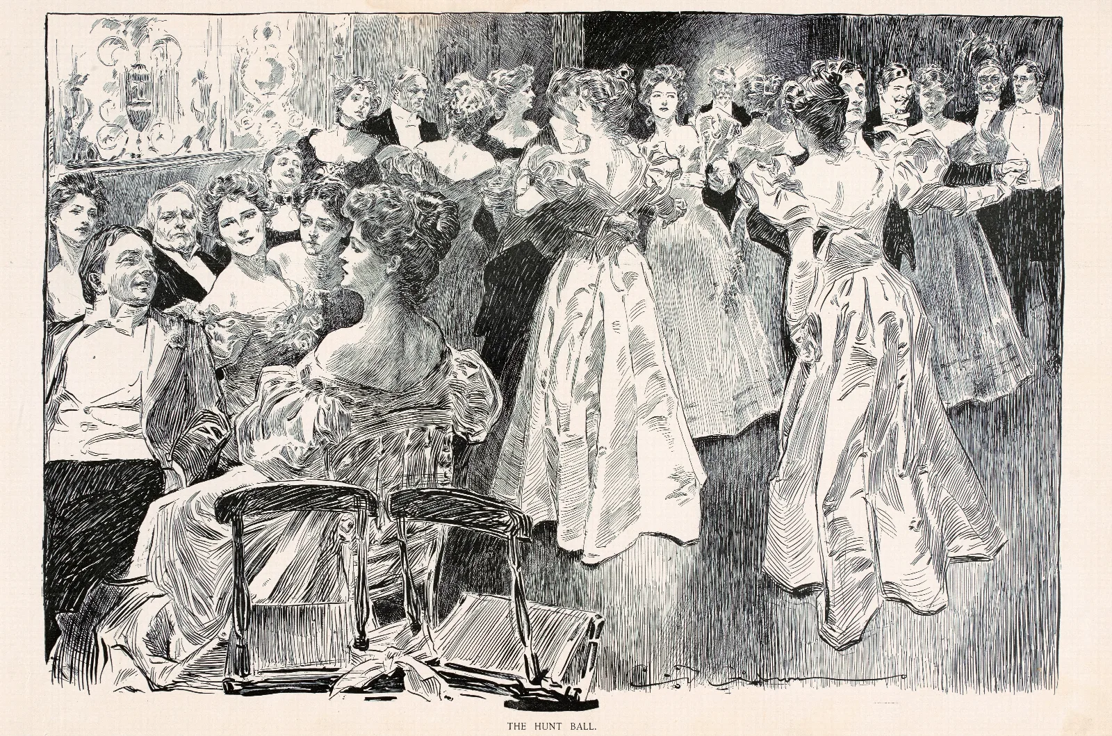 The Hunt Ball Wall Art by Charles Dana Gibson - Canvas Print